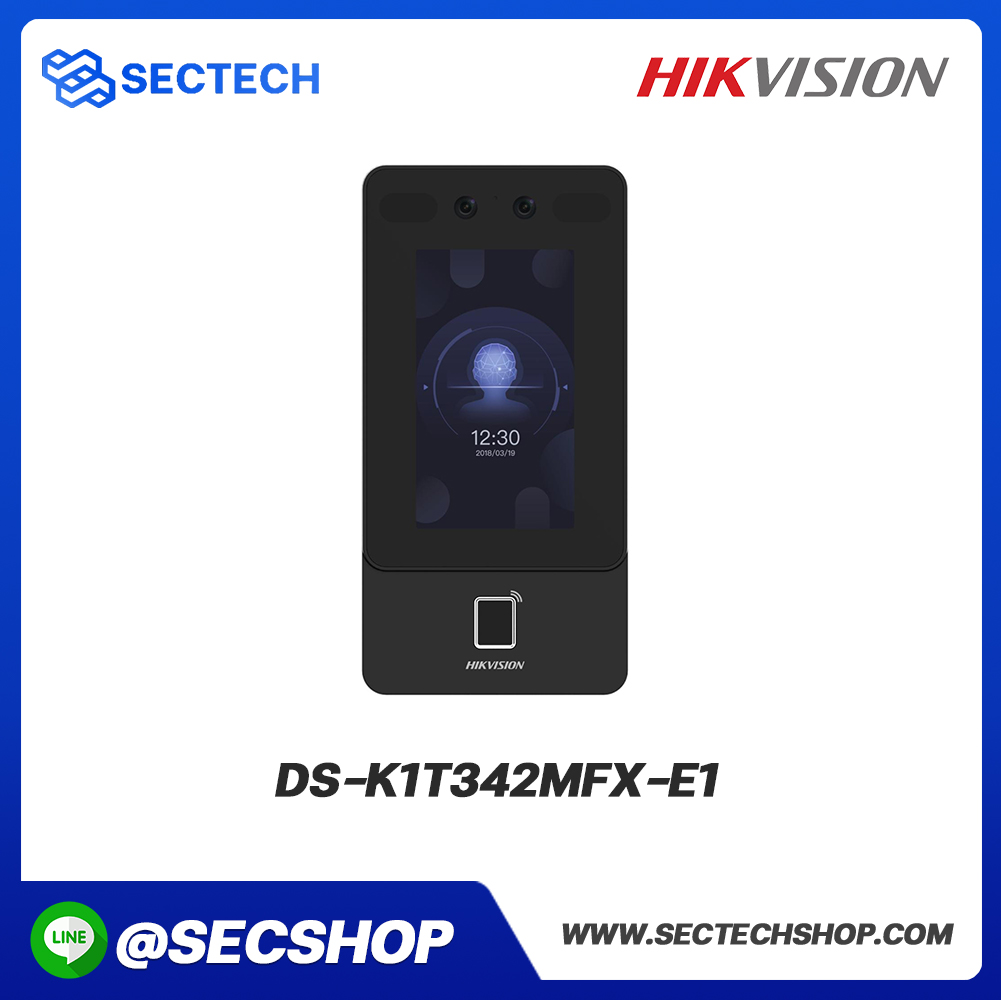 เครื่องสแกนใบหน้า HIKVISION รุ่น DS-K1T342MFX-E1