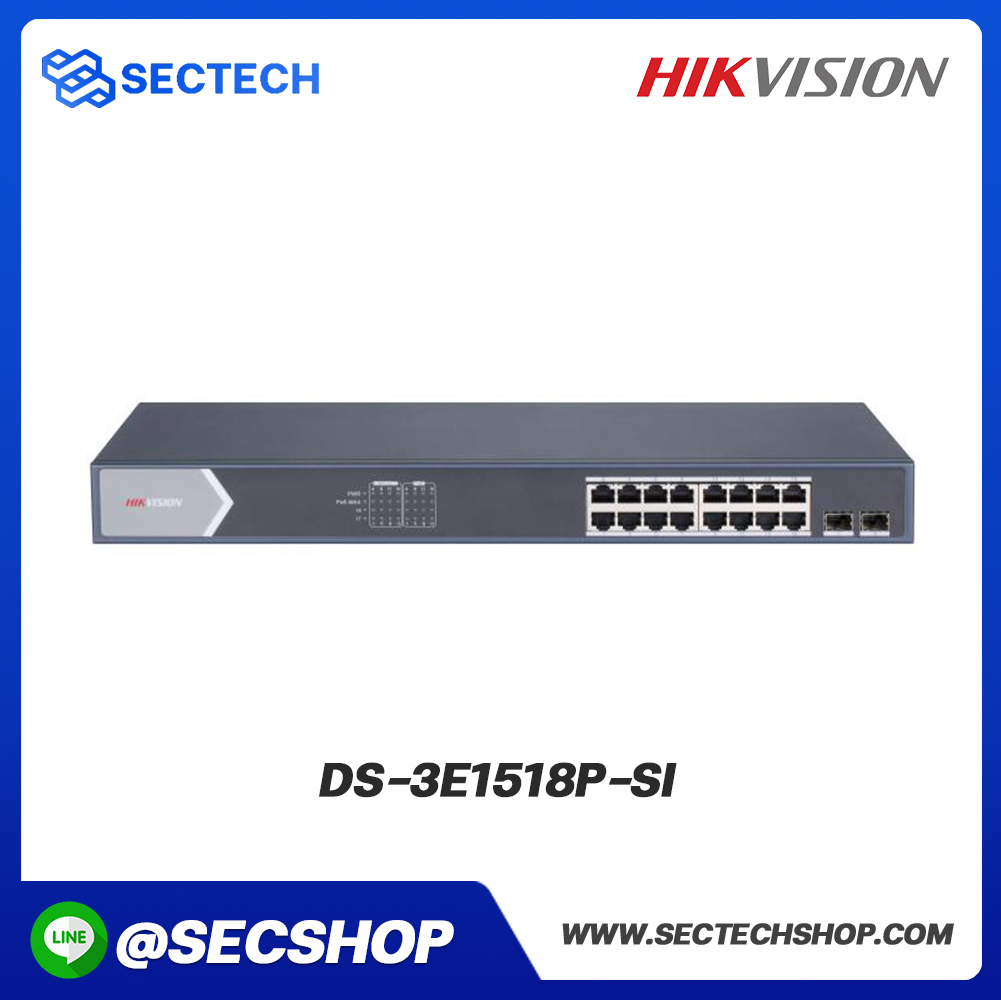 HIKVISION POE Switch จำนวน 16 ช่อง รุ่น DS-3E1518P-SI