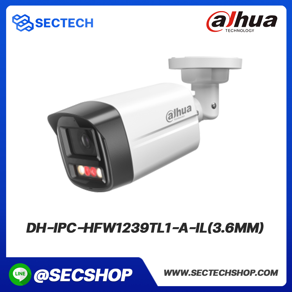 กล้องวงจรปิด Dahua รุ่น DH-IPC-HFW1239TL1-A-IL(3.6mm)