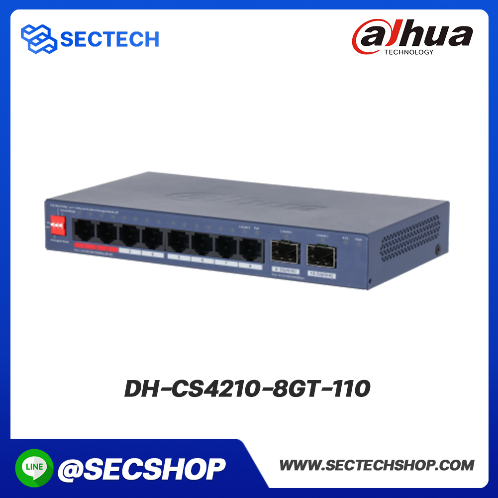 สวิตช์ POE Dahua รุ่น DH-CS4210-8GT-110