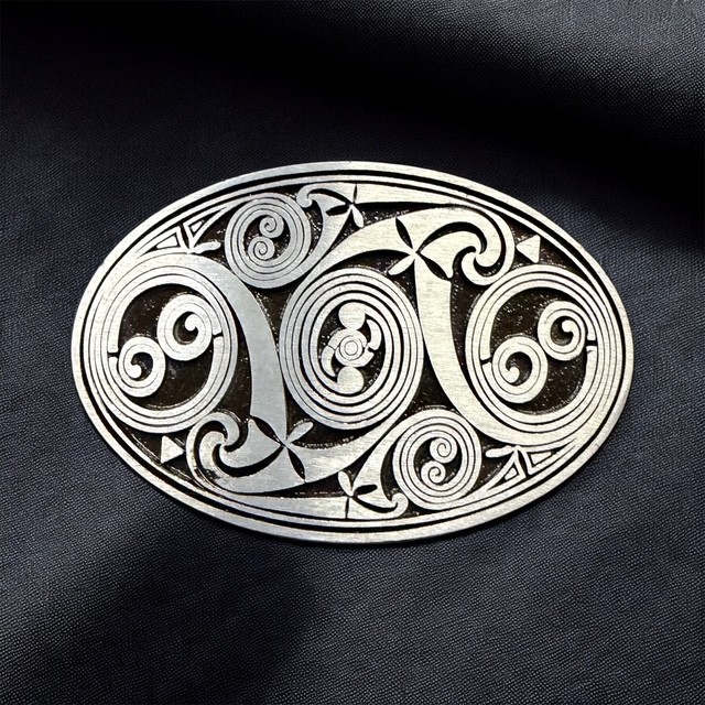 Engraved Silver Belt Buckle