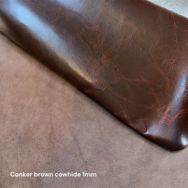 Conker Brown Cowhide Leather 1mm