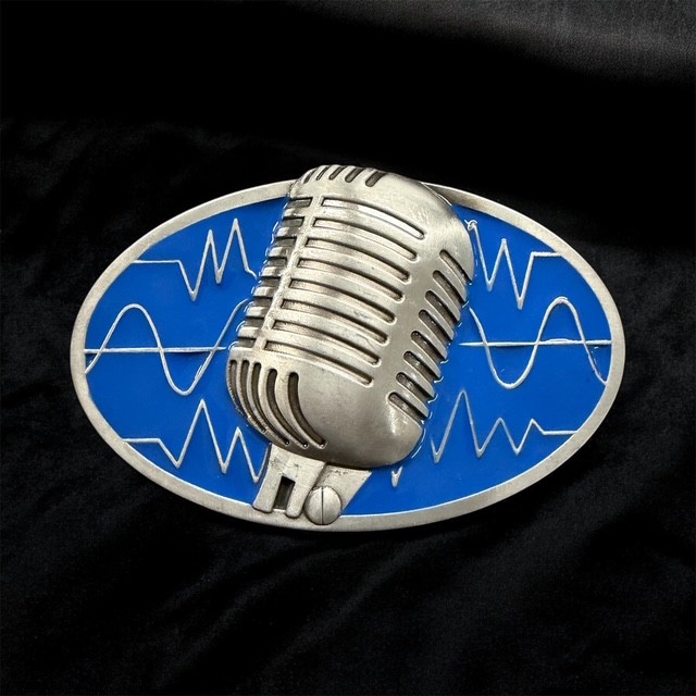 Vintage Microphone Emblem