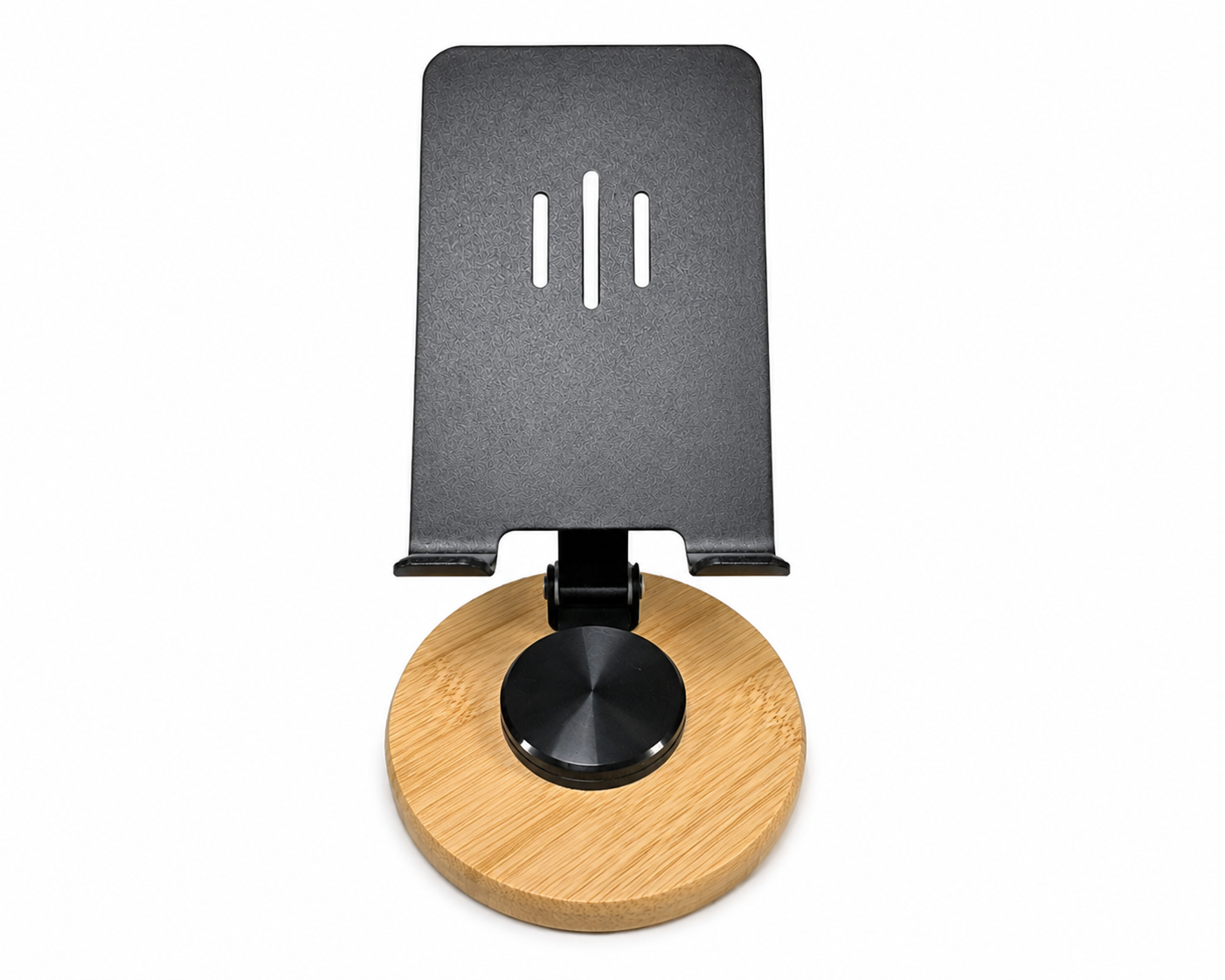  E424 – TapStand : Customized MDF 2 part Mobile stand with NFC Tag | Link to your Catalog, Website, Video, etc | Double angle adjustment