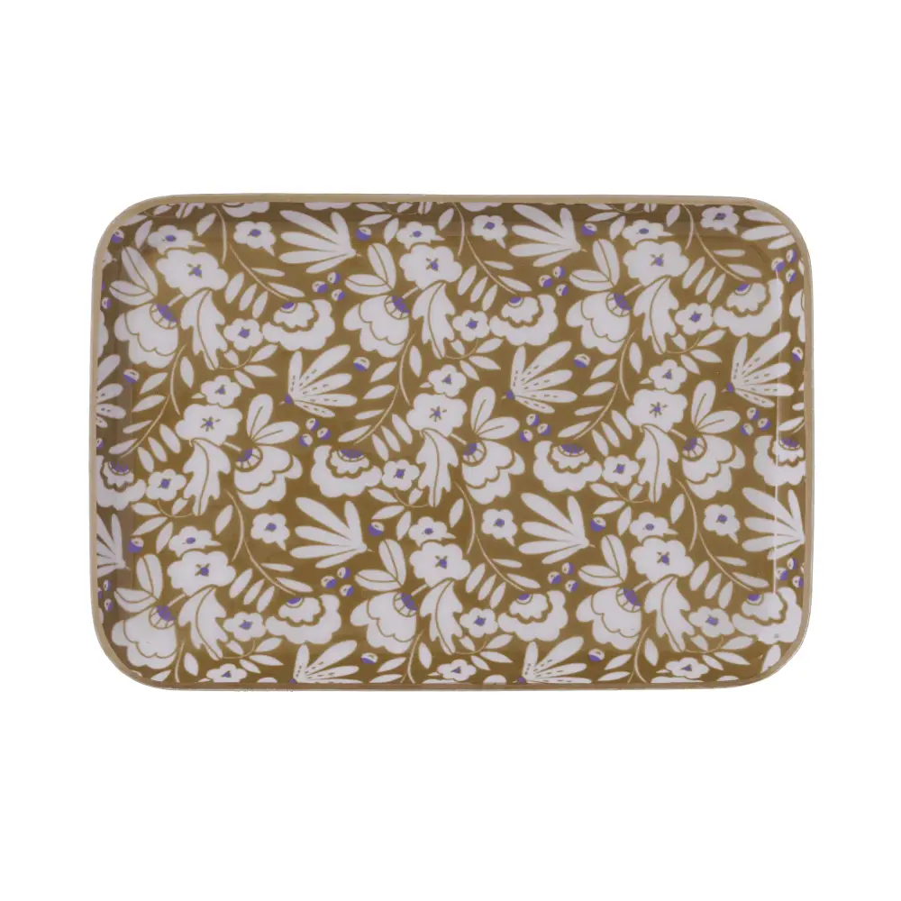 Bandeja rectangular floral
