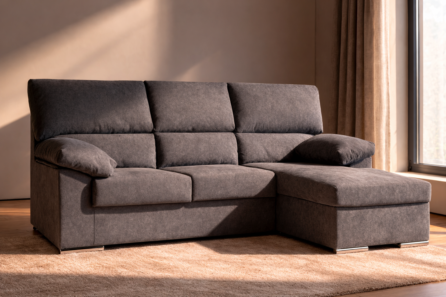 Sofá Chaise Longue Diseño Minimalista