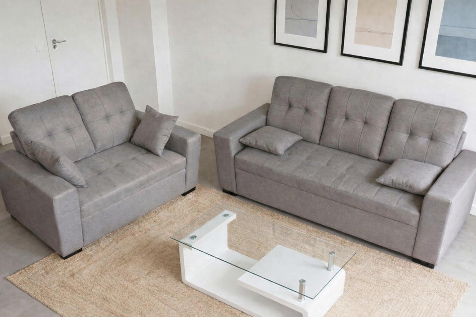 Sofás modernos de 2 y 3 plazas con estilo y confort