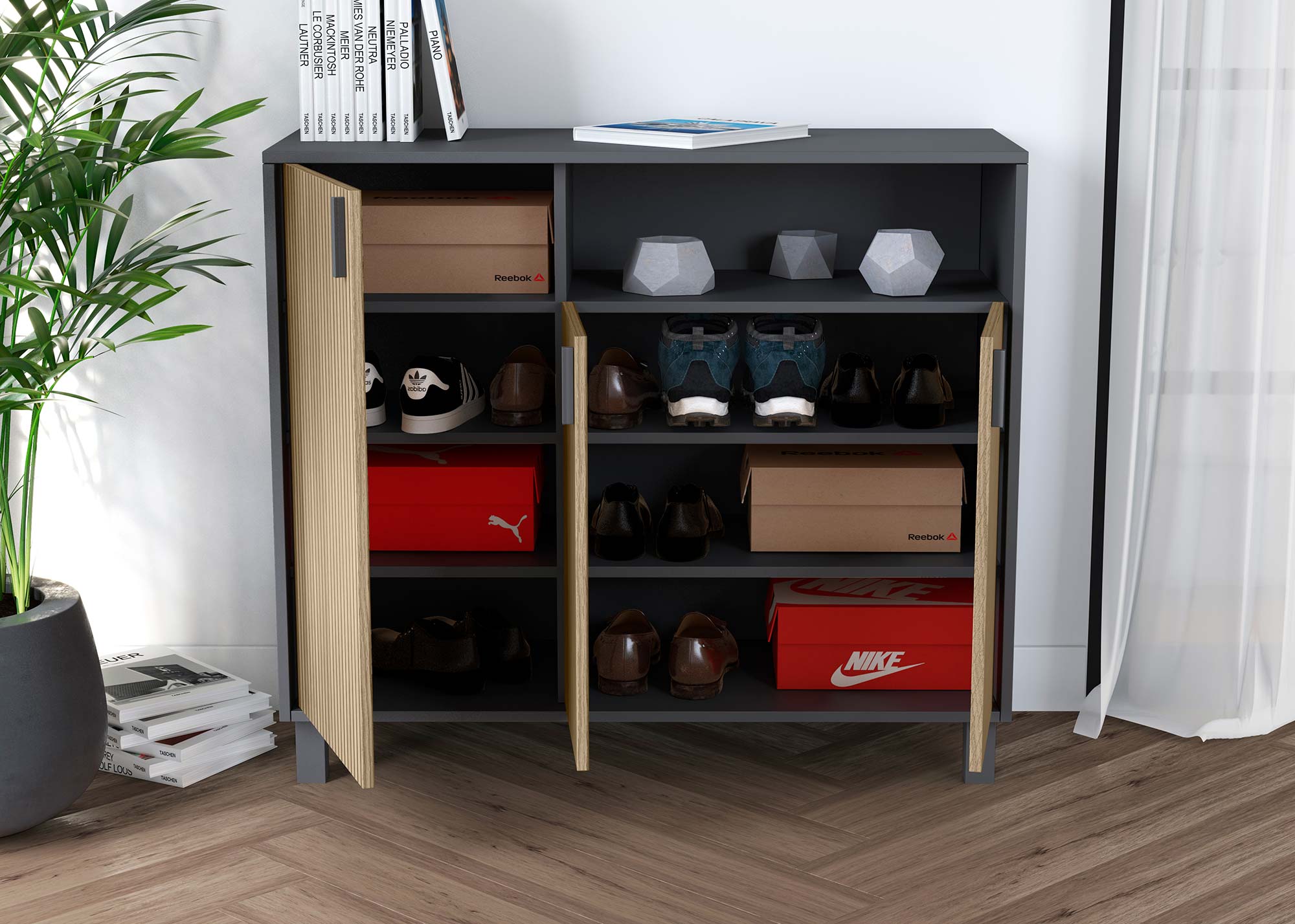 Zapatero con puertas