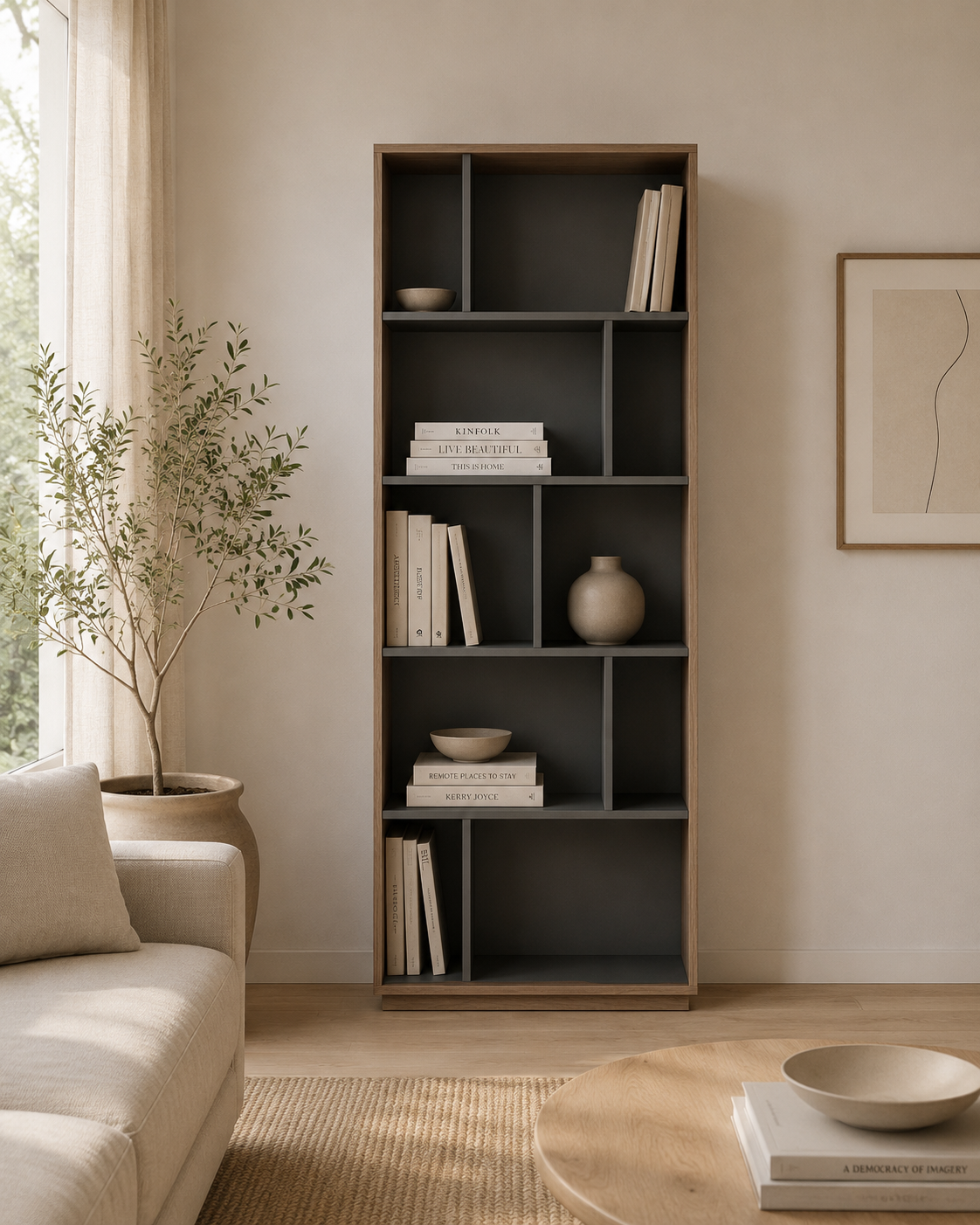 Estantería moderna de madera