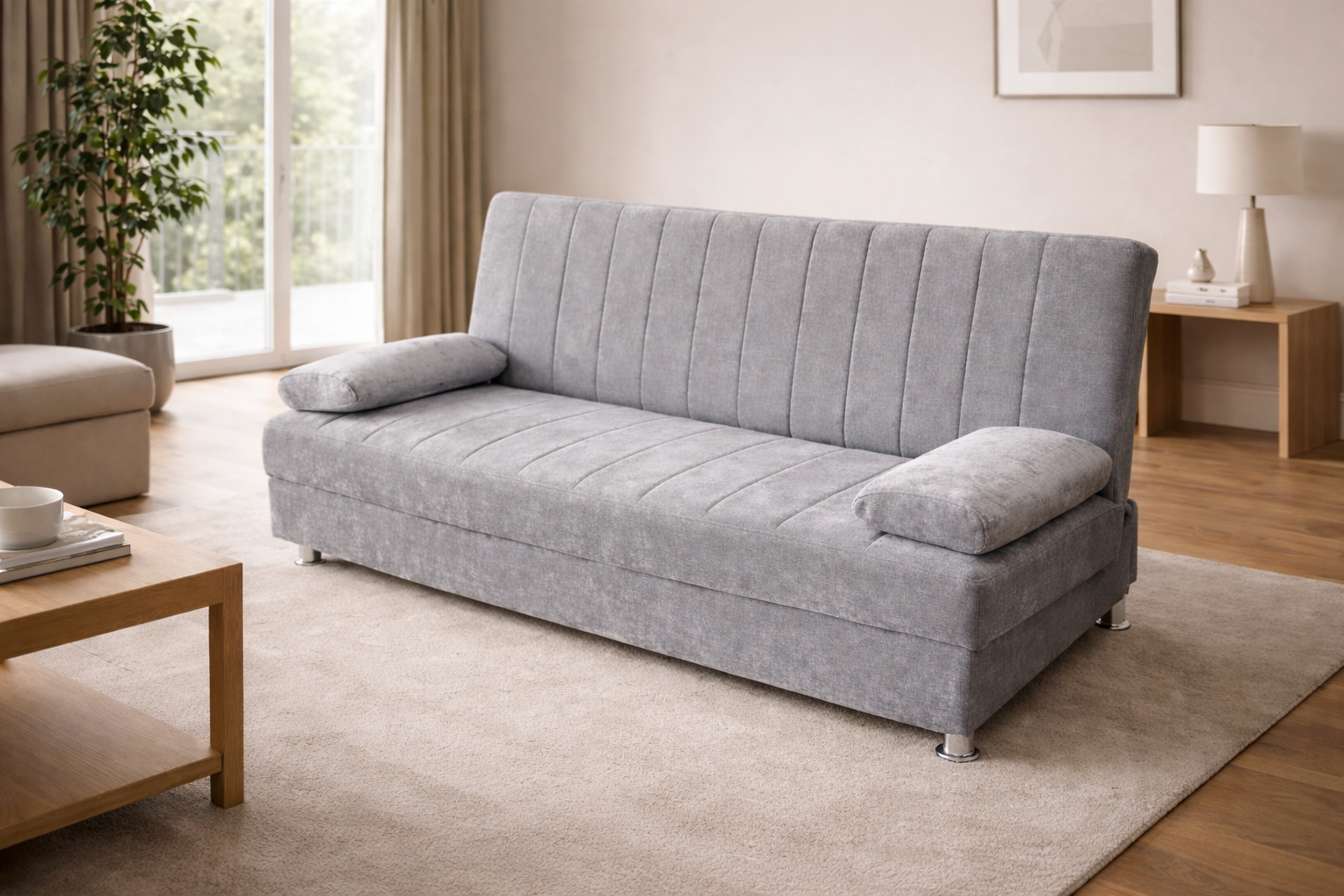 Sofá cama clic-clac con arcón