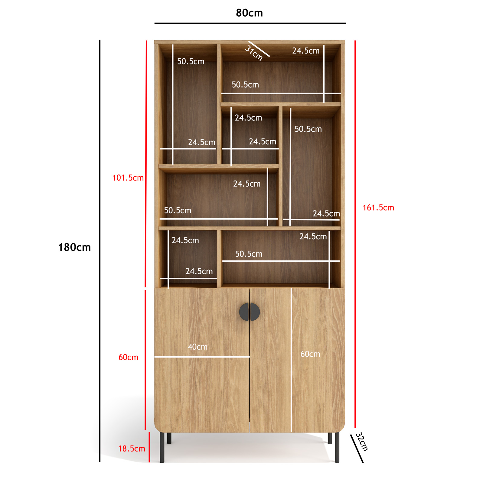 Estantería de Madera Moderna