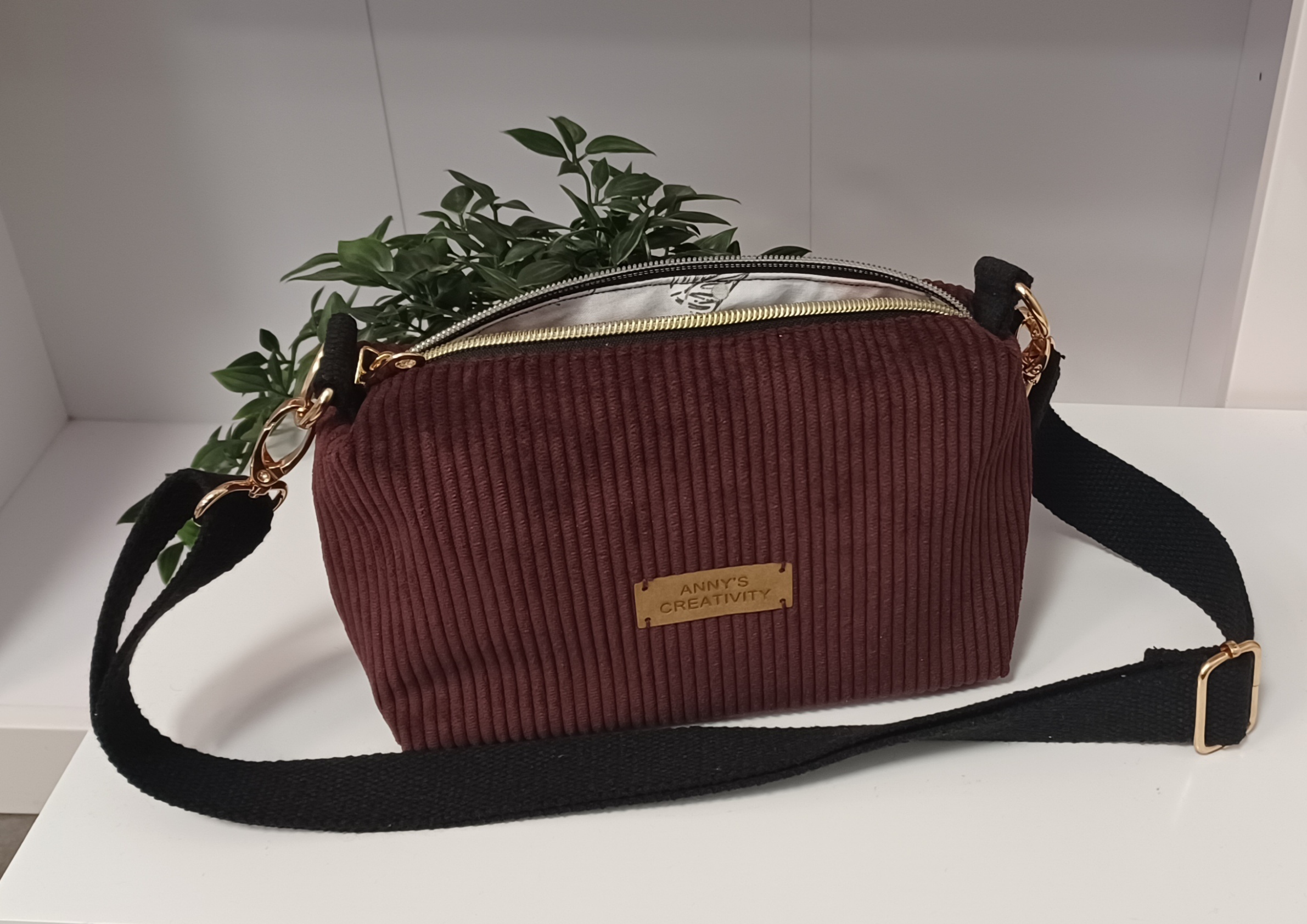 Petit sac en velours côtelé