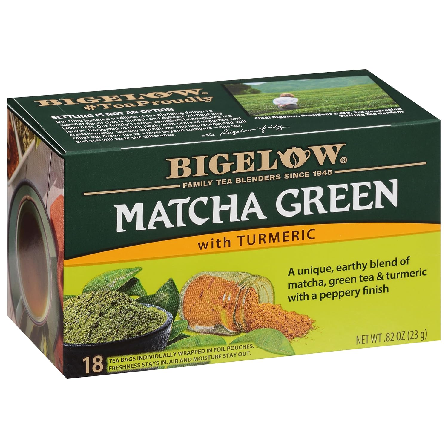 Bigelow Matcha Green with Turmeric – Una mezcla terrosa y vibrante ☕🌿