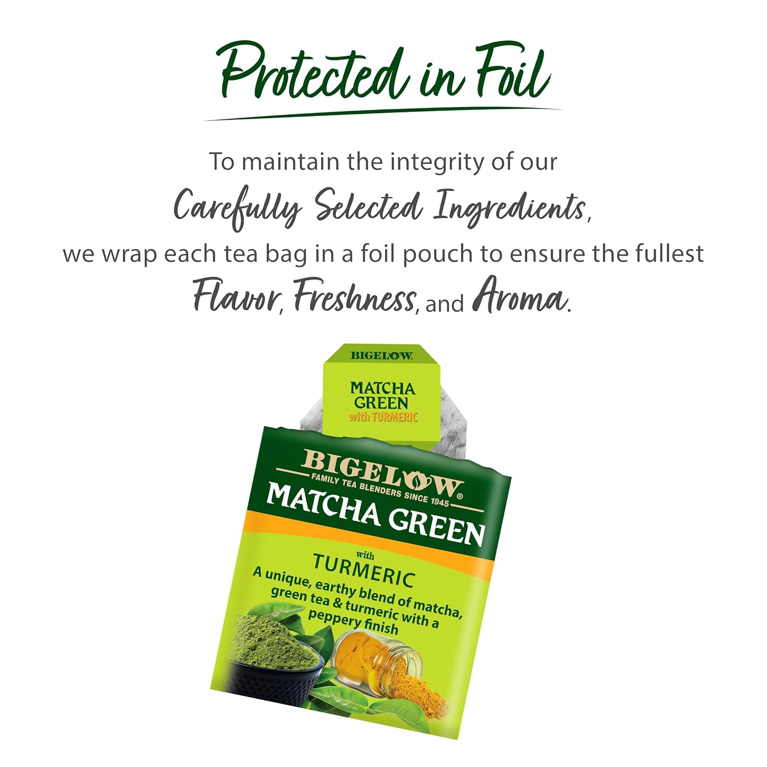 Bigelow Matcha Green with Turmeric – Una mezcla terrosa y vibrante ☕🌿