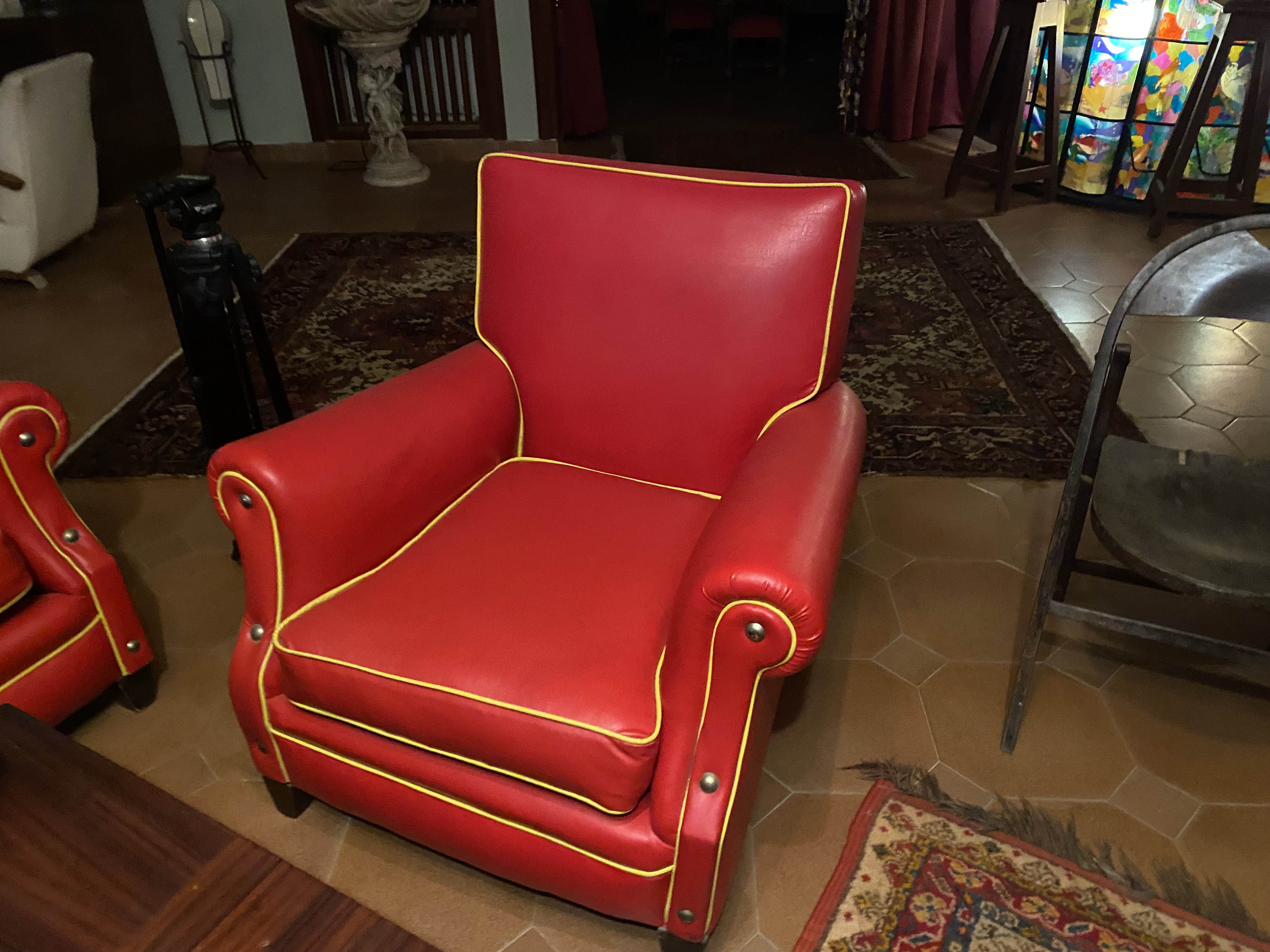 Red Leather Armchair