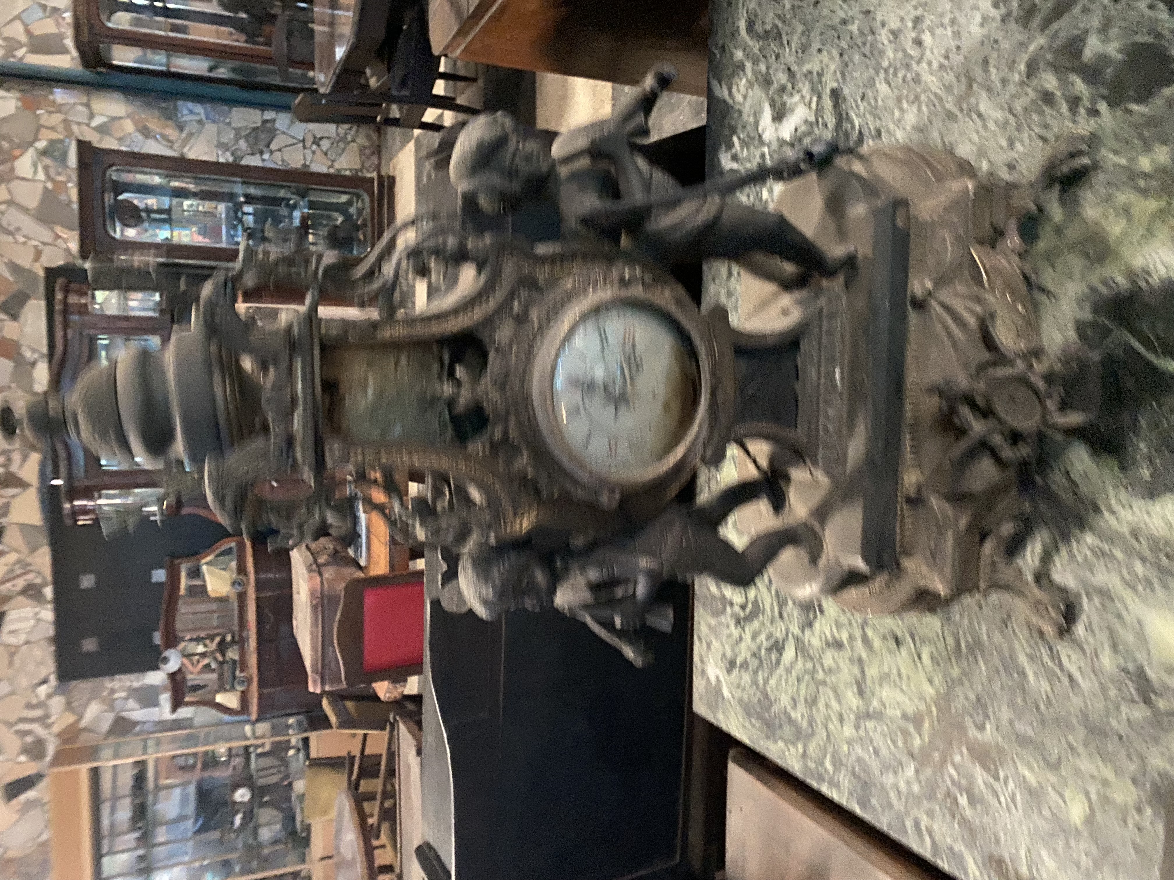 Antique Bronze Mantel Clock