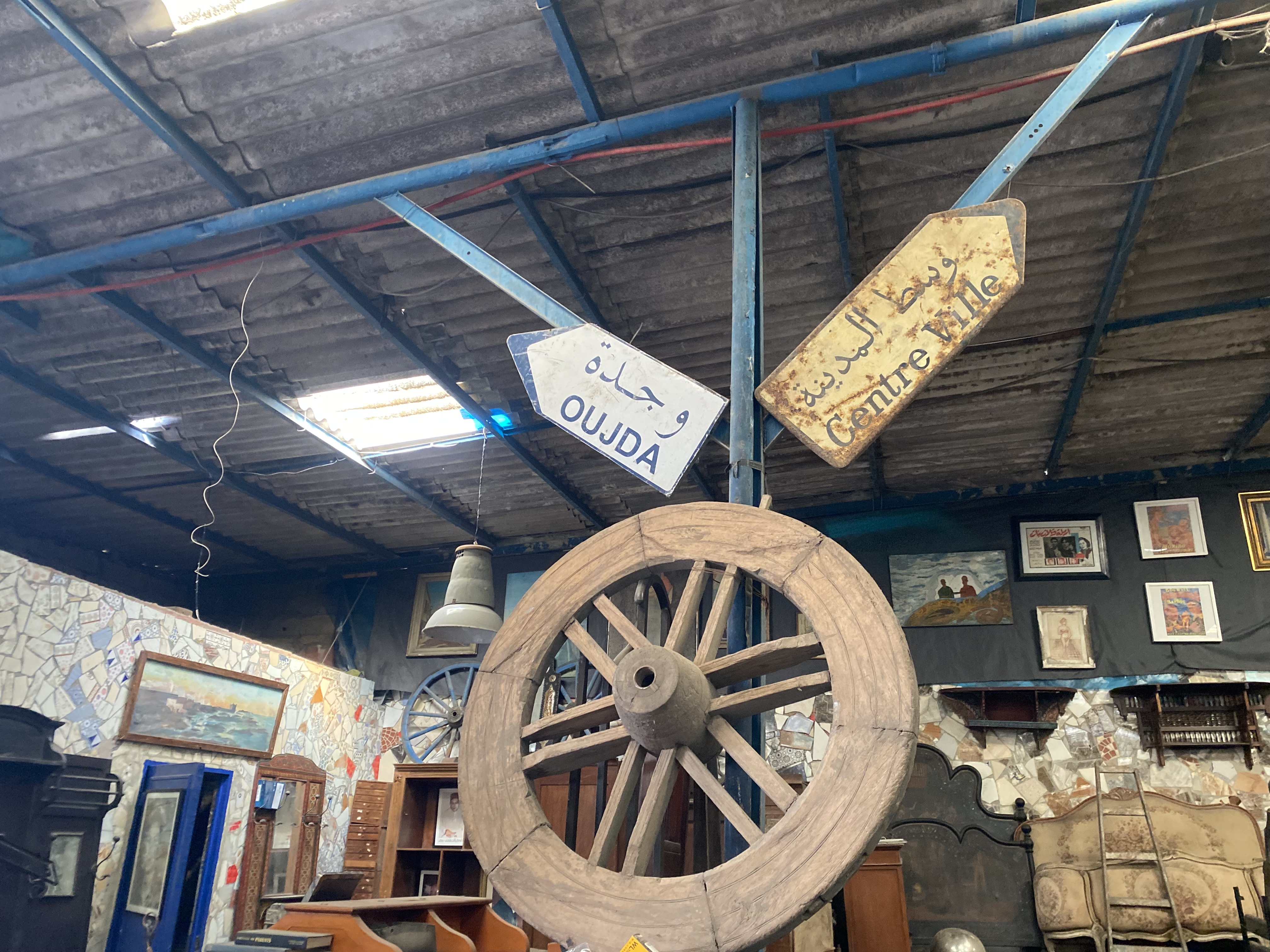 Vintage Wooden Wagon Wheel