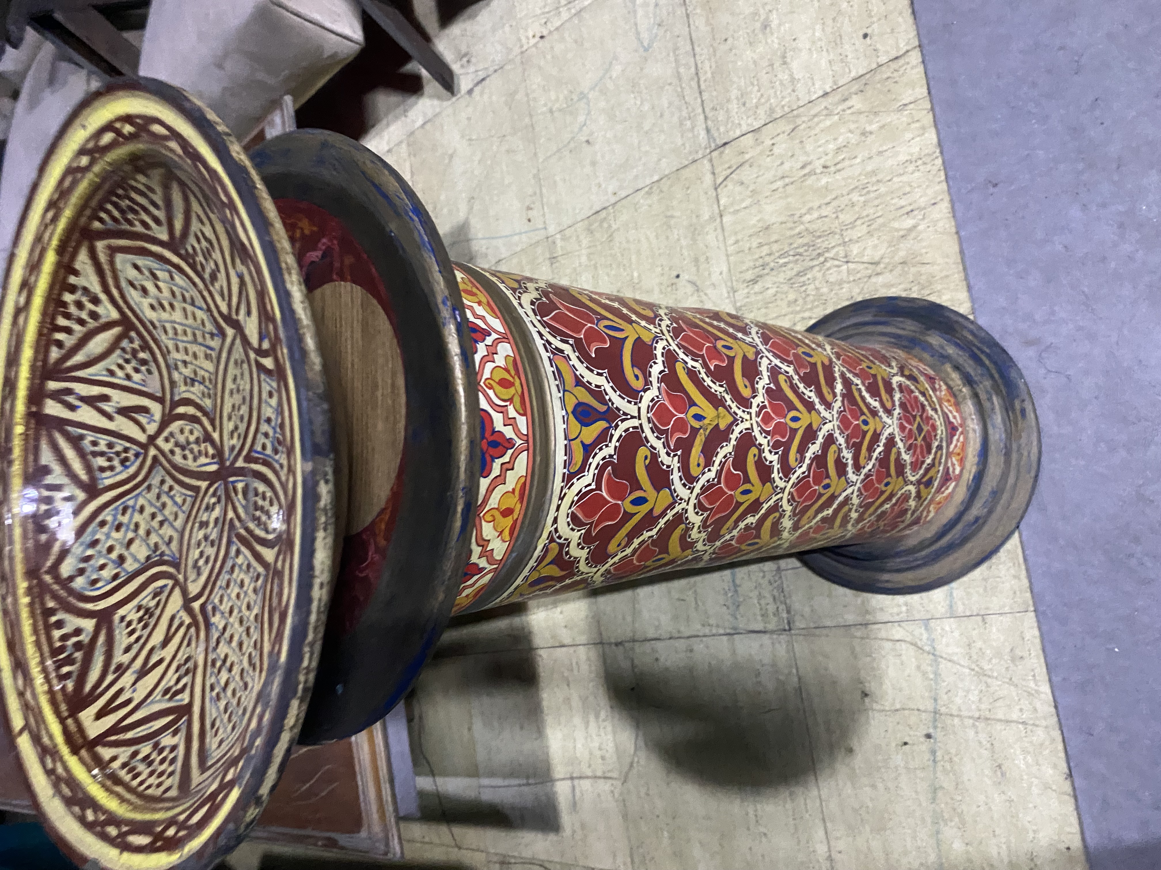Moroccan Mosaic Pedestal Table