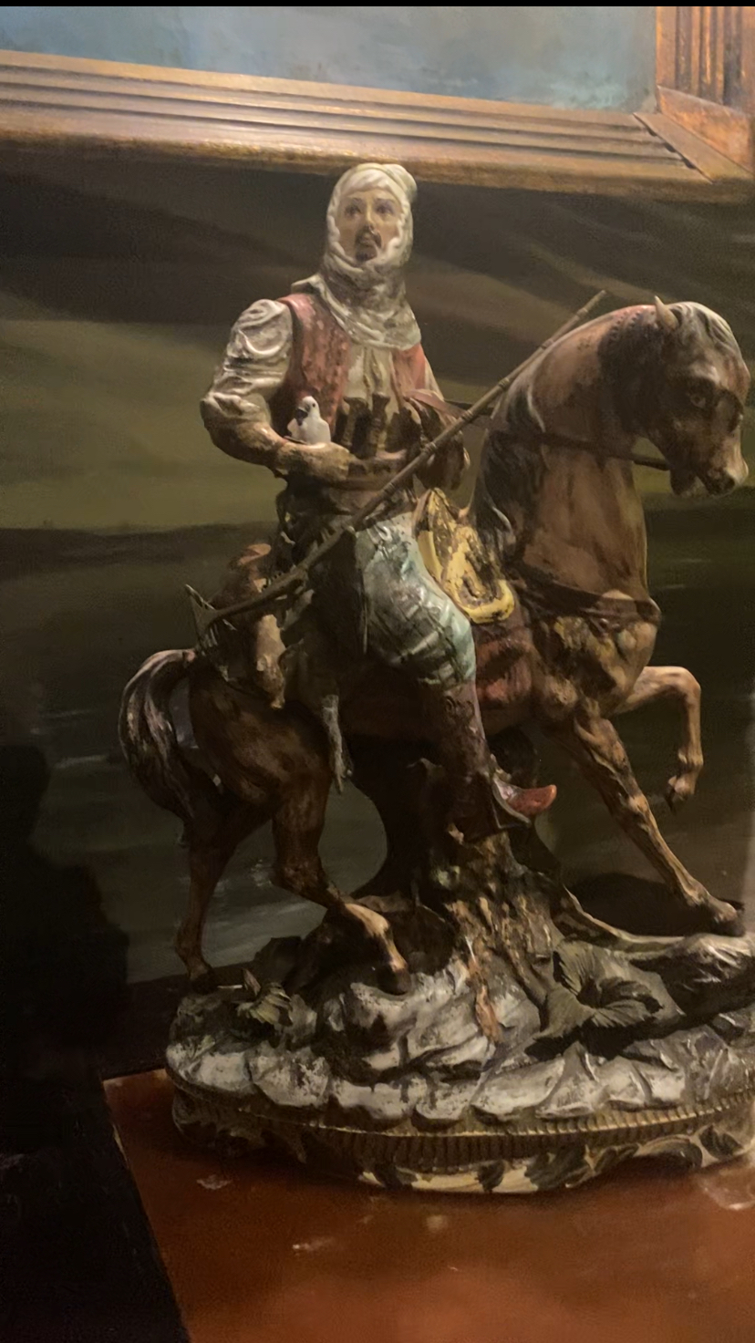 Vintage Horse Rider Sculpture