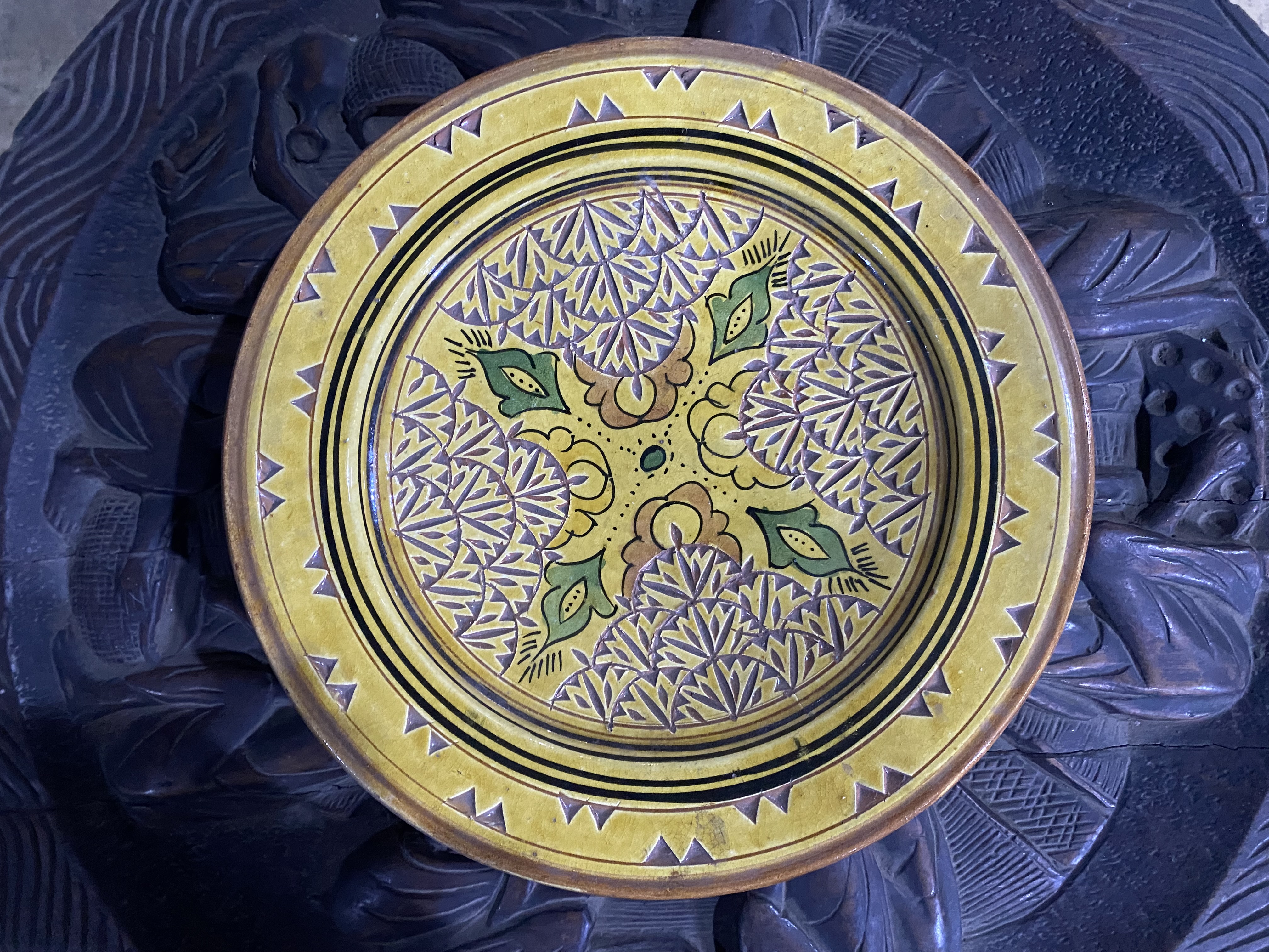 Hand-Painted Ceramic Plate