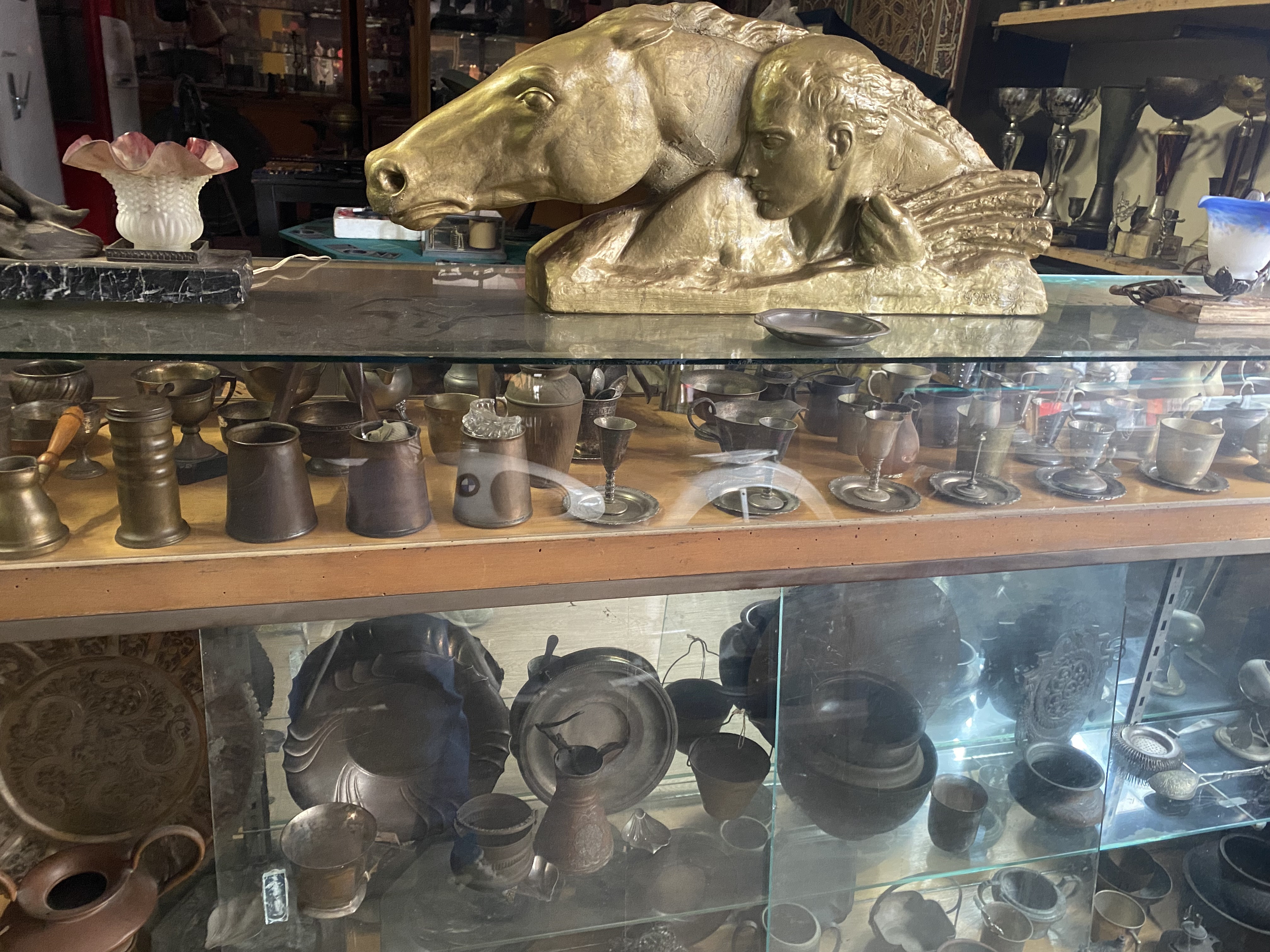 Bronze Horse Head Sculpture