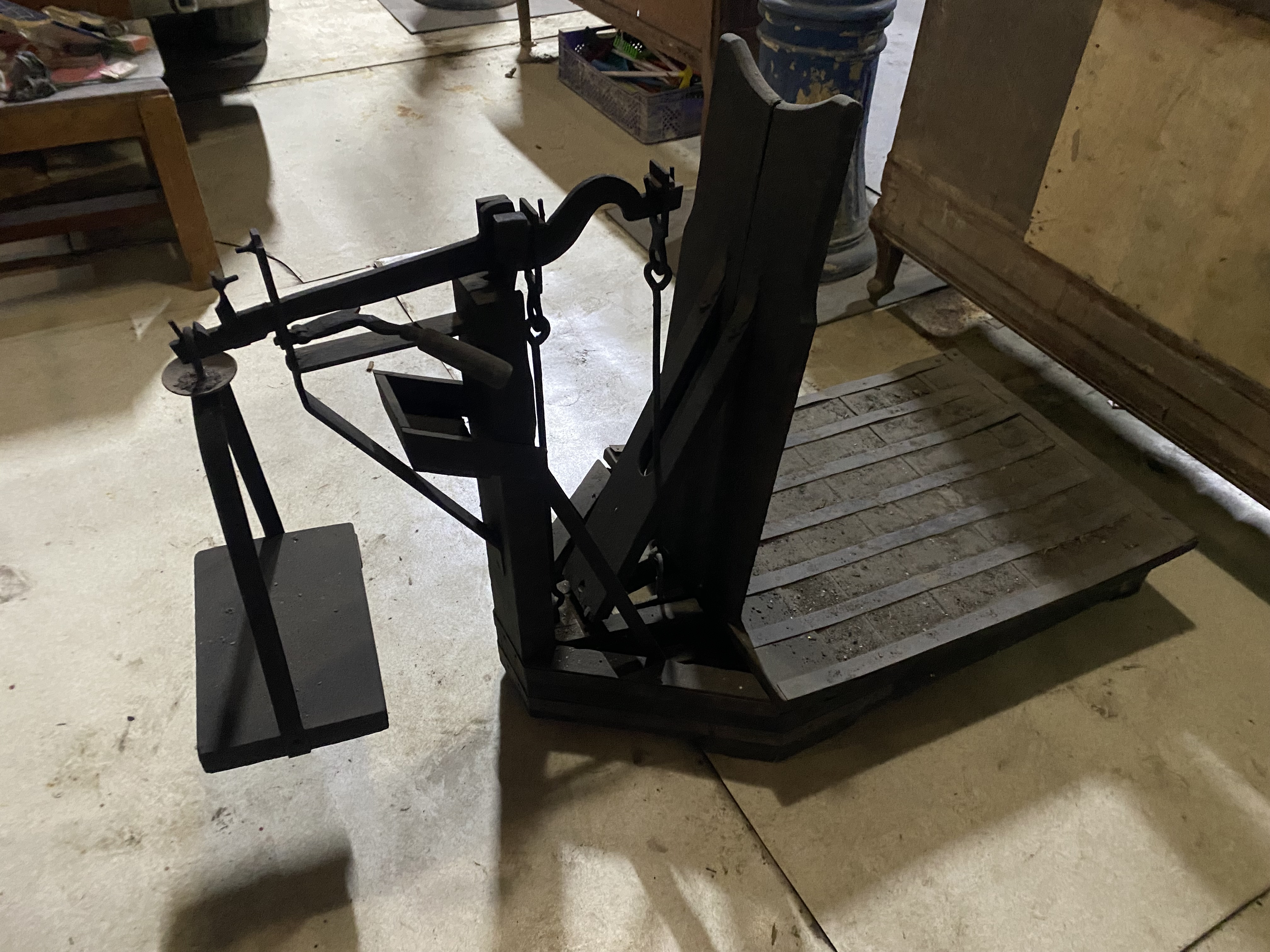 Vintage Industrial Platform Scale