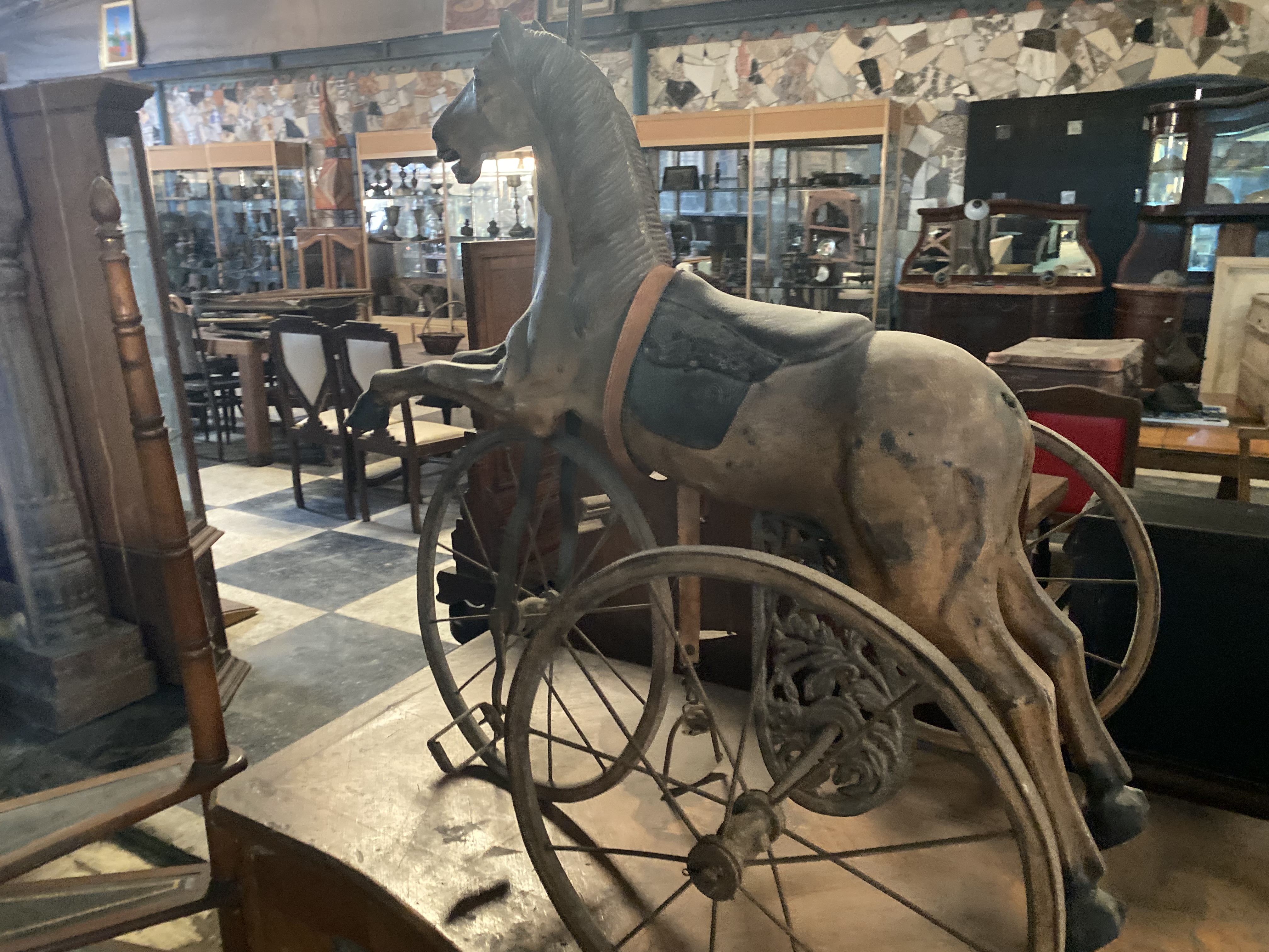 Antique Wooden Horse Toy