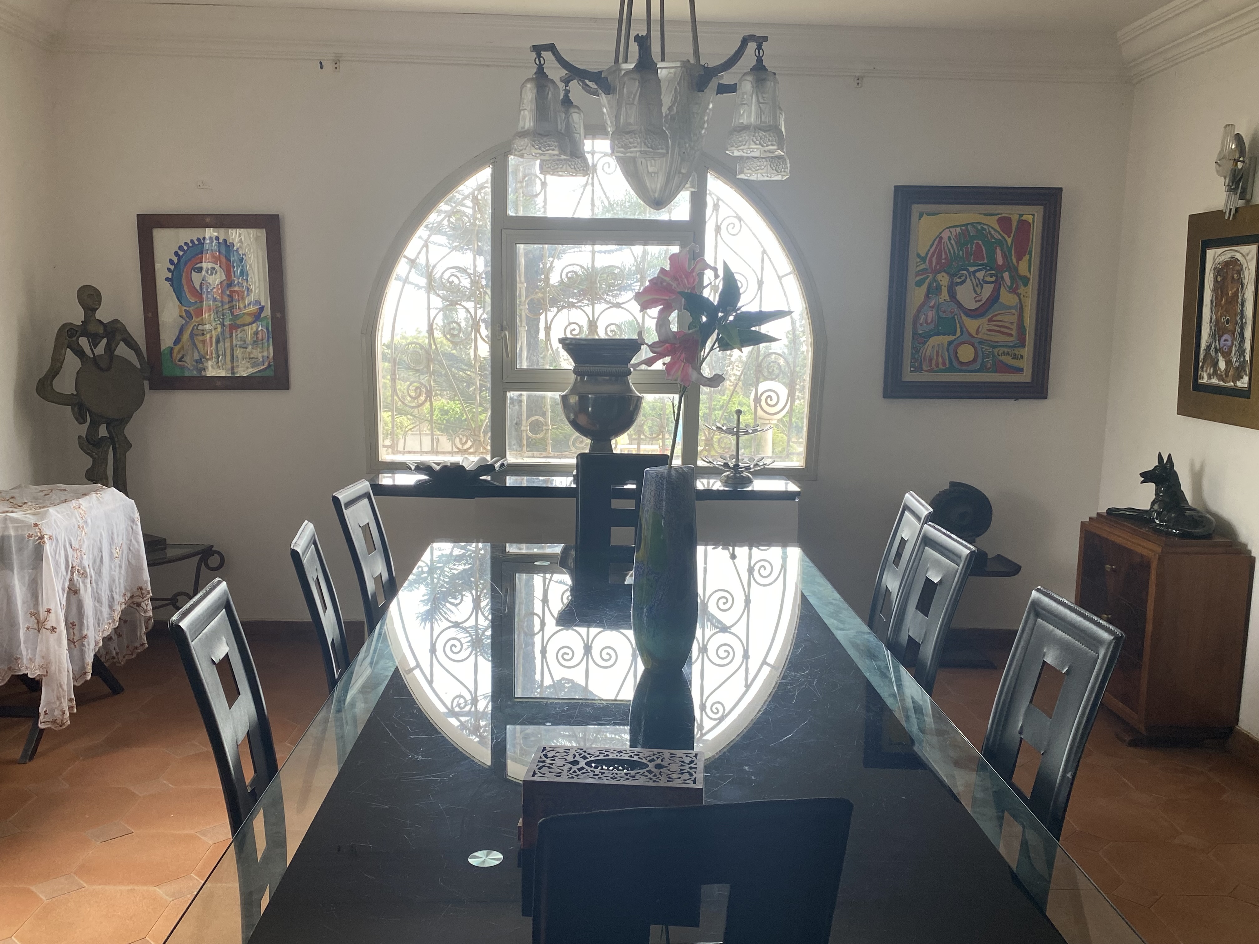 Elegant Glass Dining Table Set