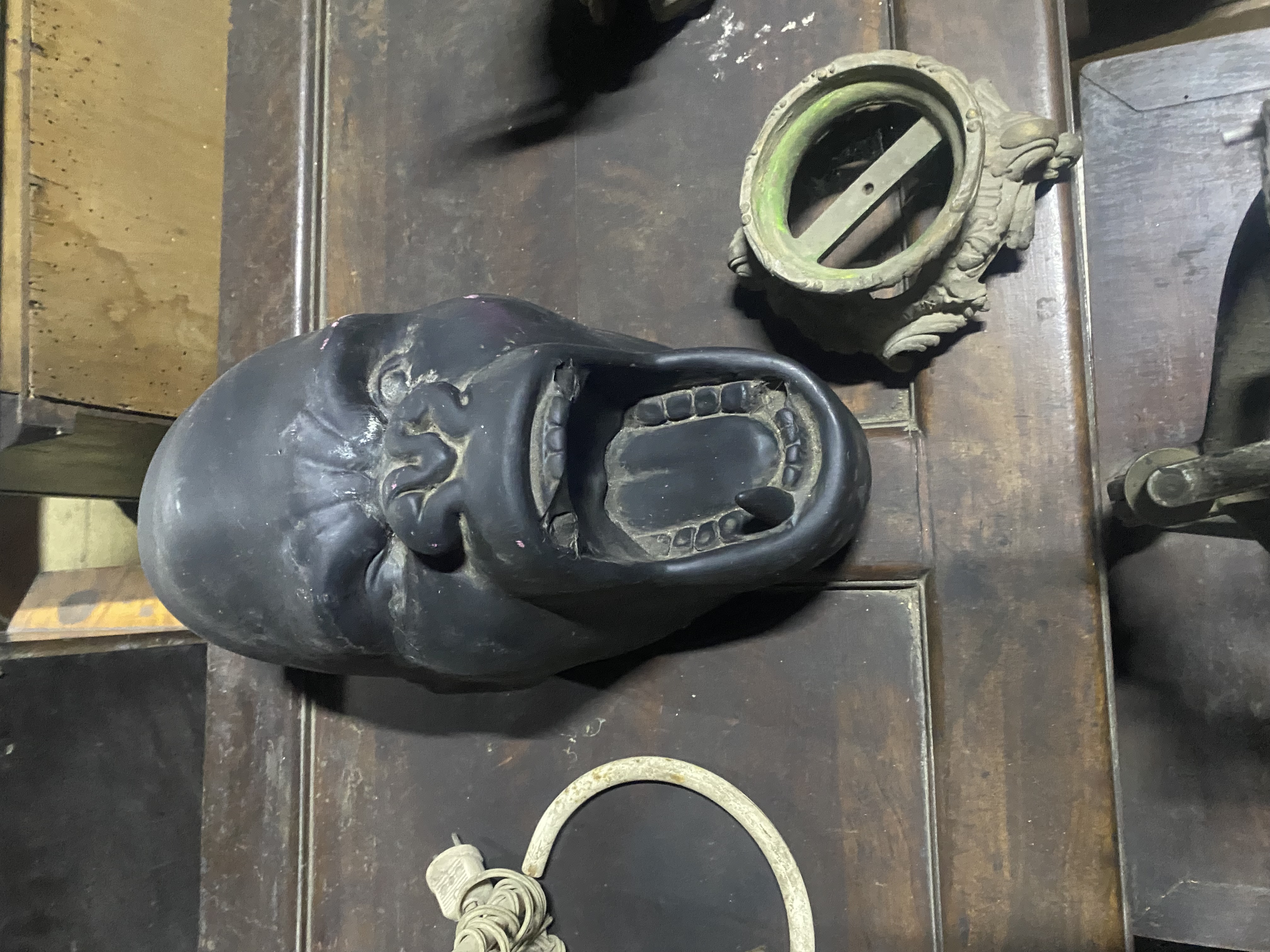 Expressive Black Sculpture Head