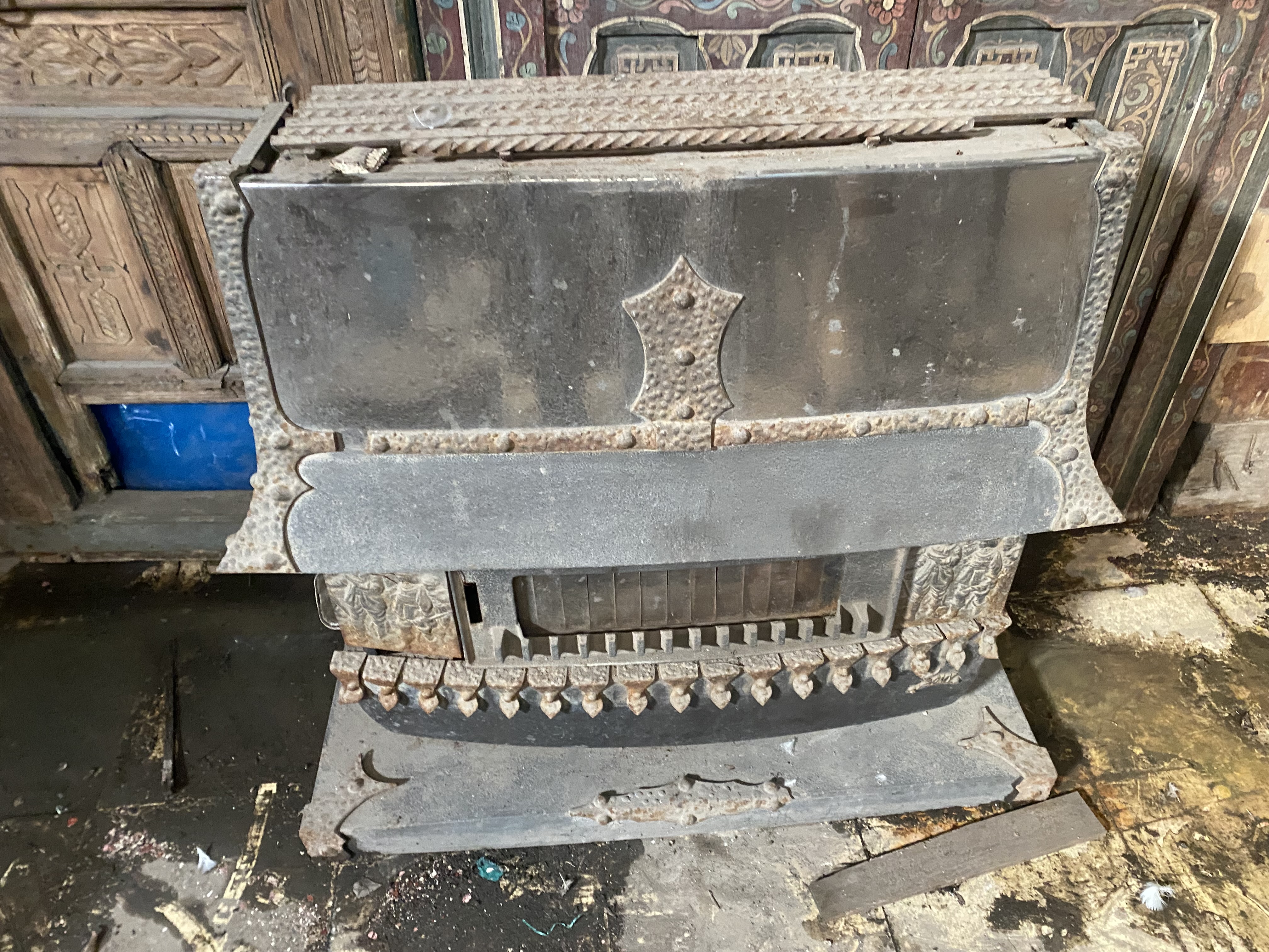 Vintage Metal Fireplace Heater