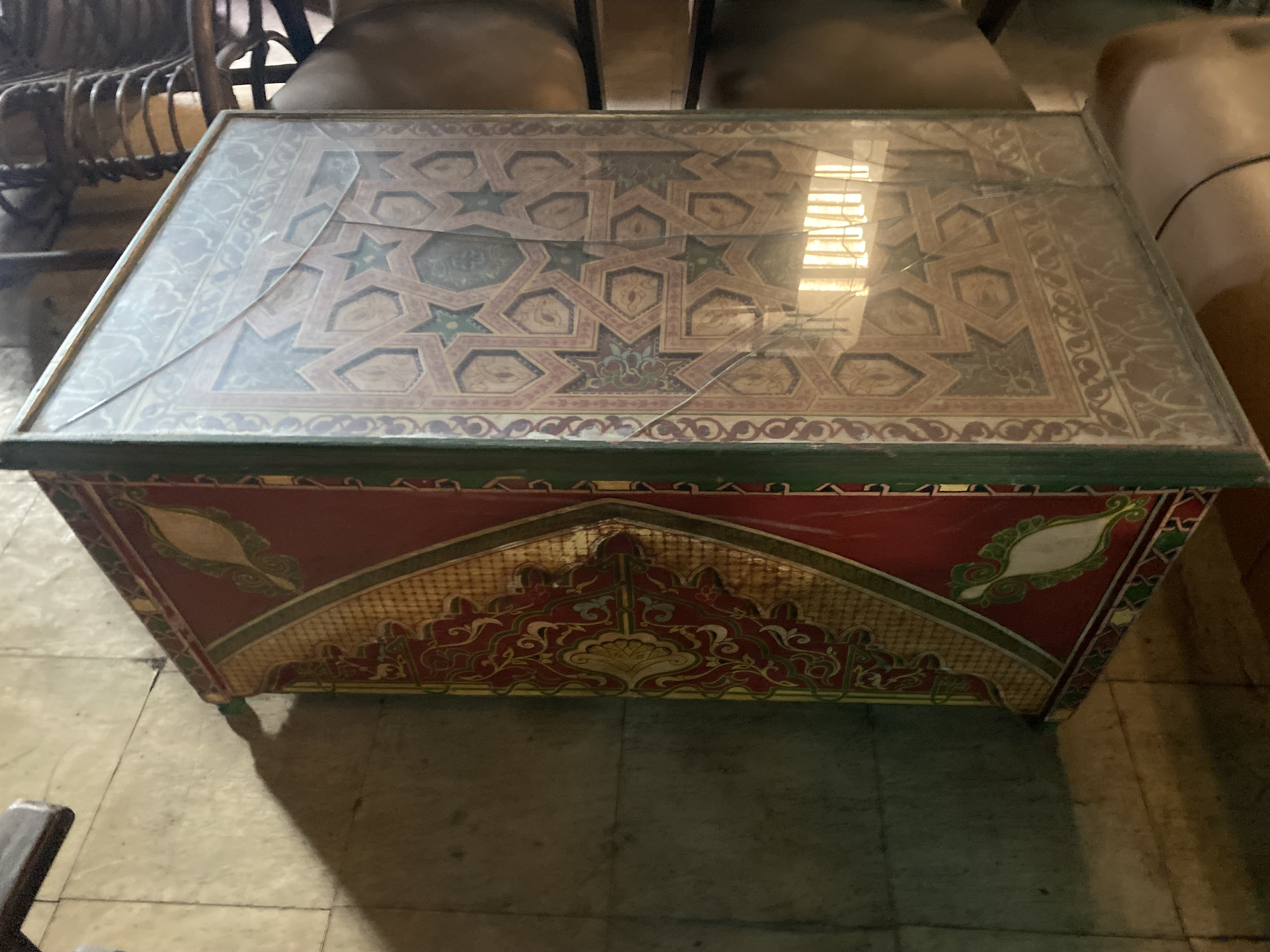 Moroccan Handcrafted Wooden Chest