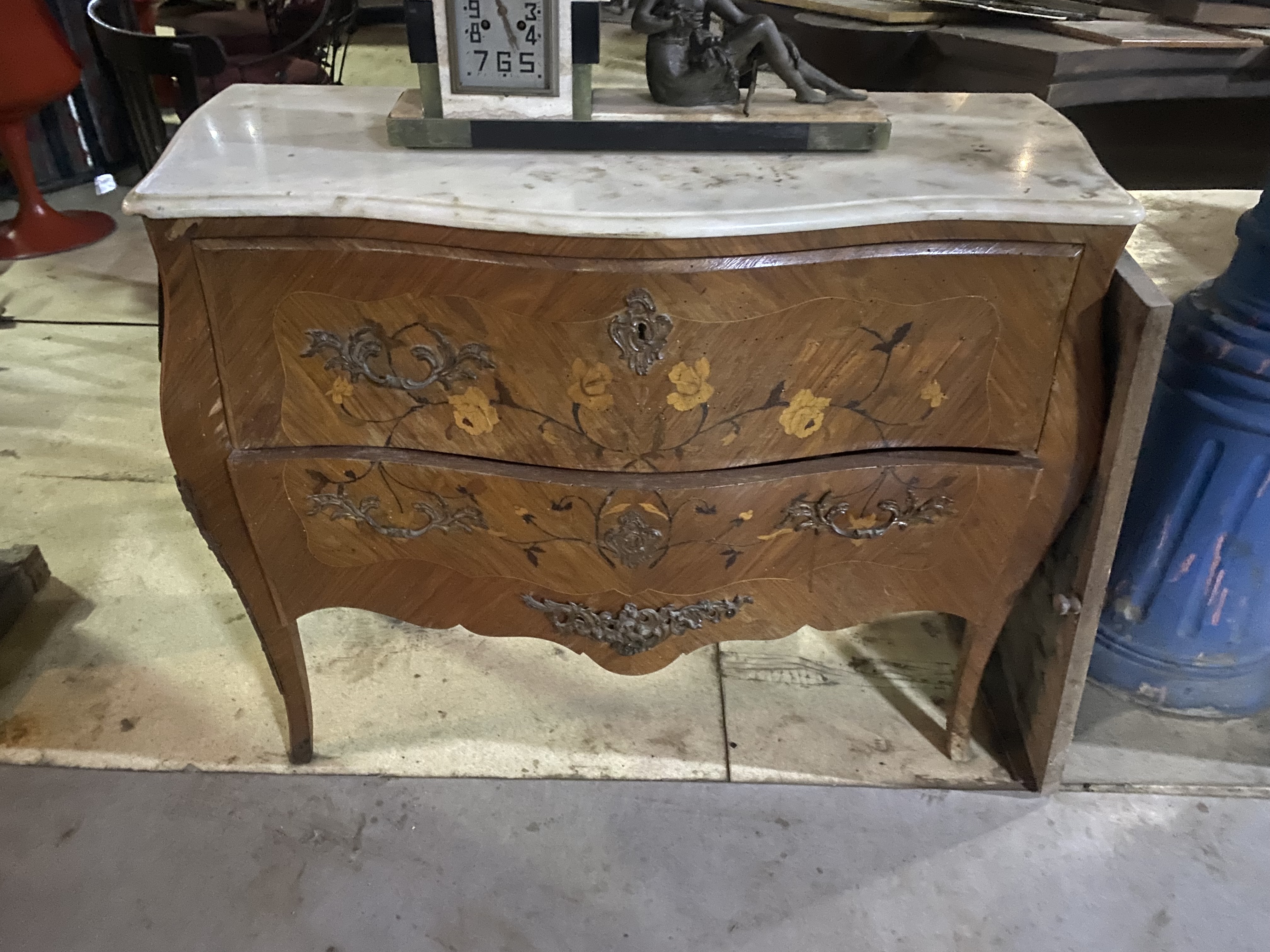 Vintage Marble Top Chest
