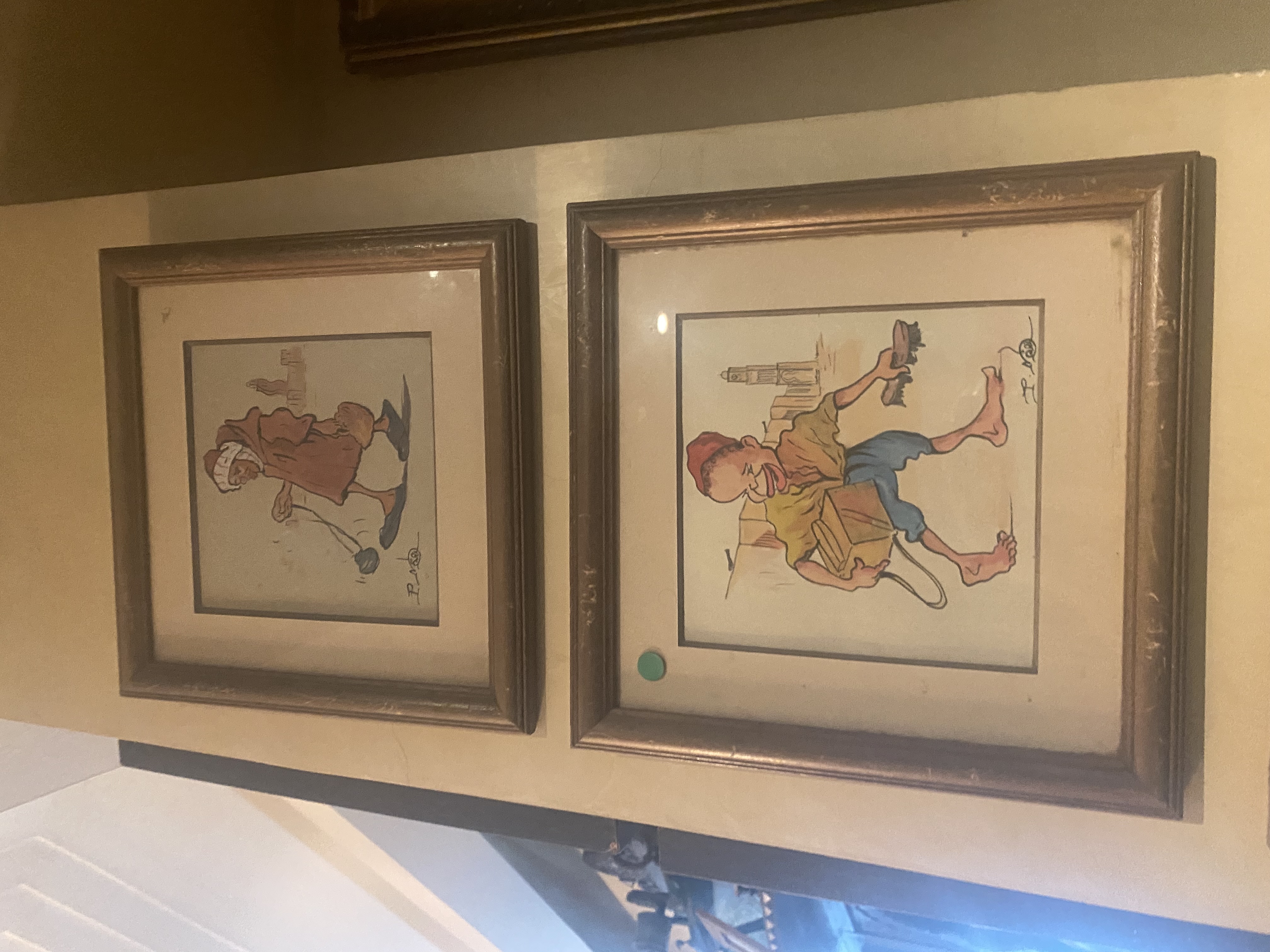 Pair of Framed Vintage Child Art Prints