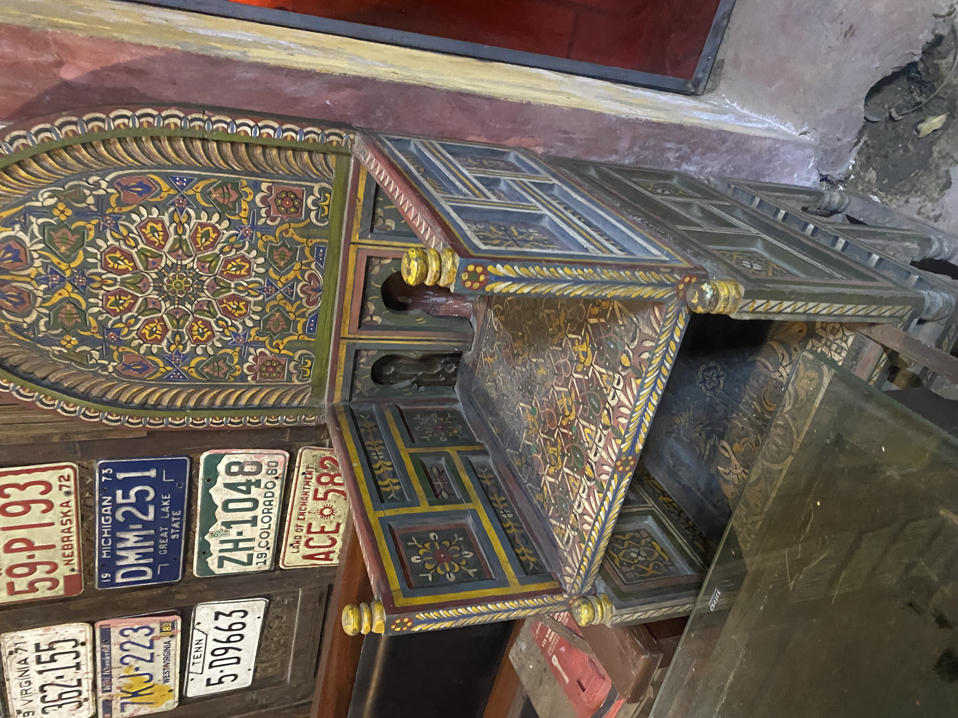 Hand-Painted Moroccan Throne Chair