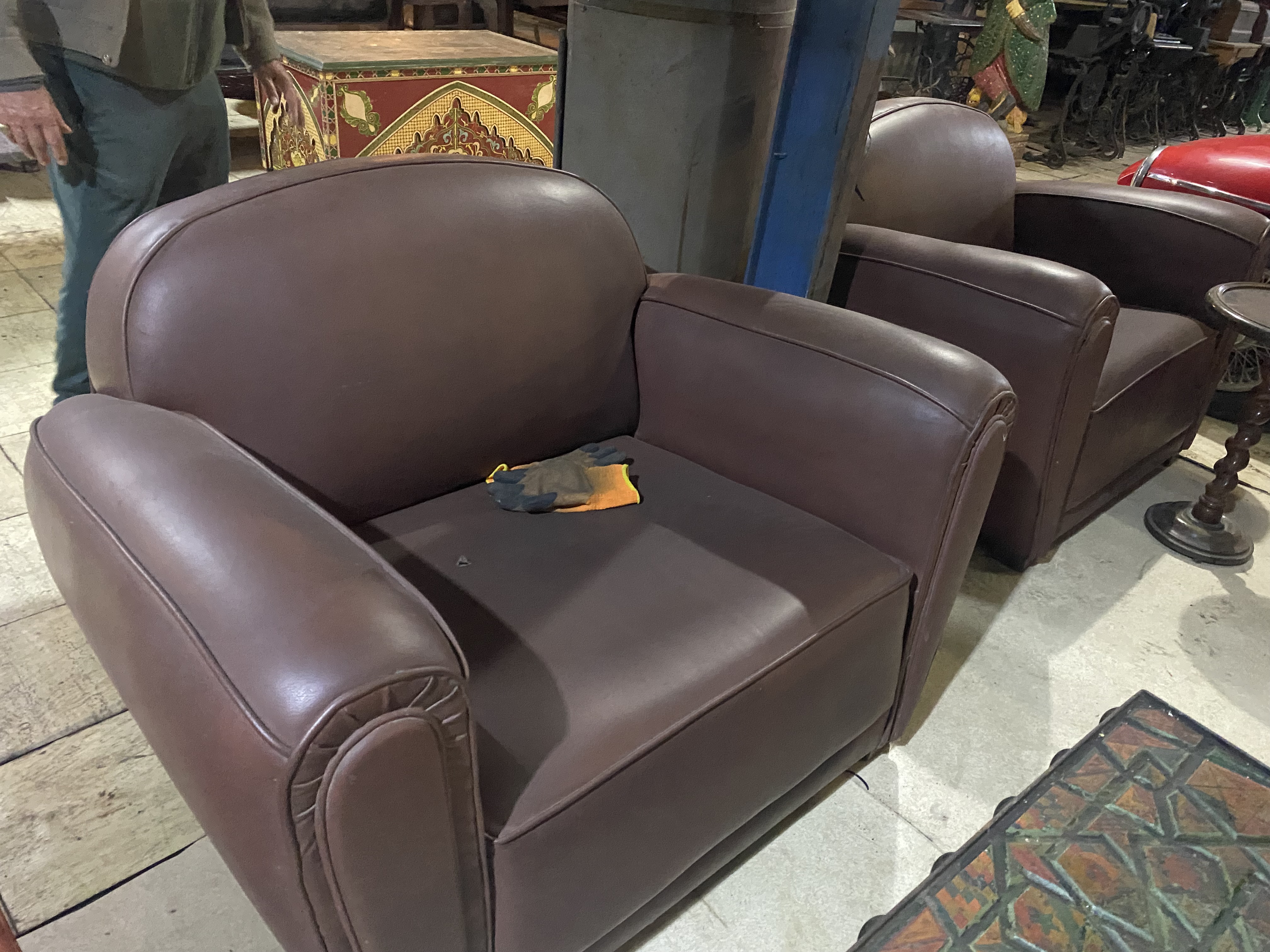 Classic Brown Leather Armchair