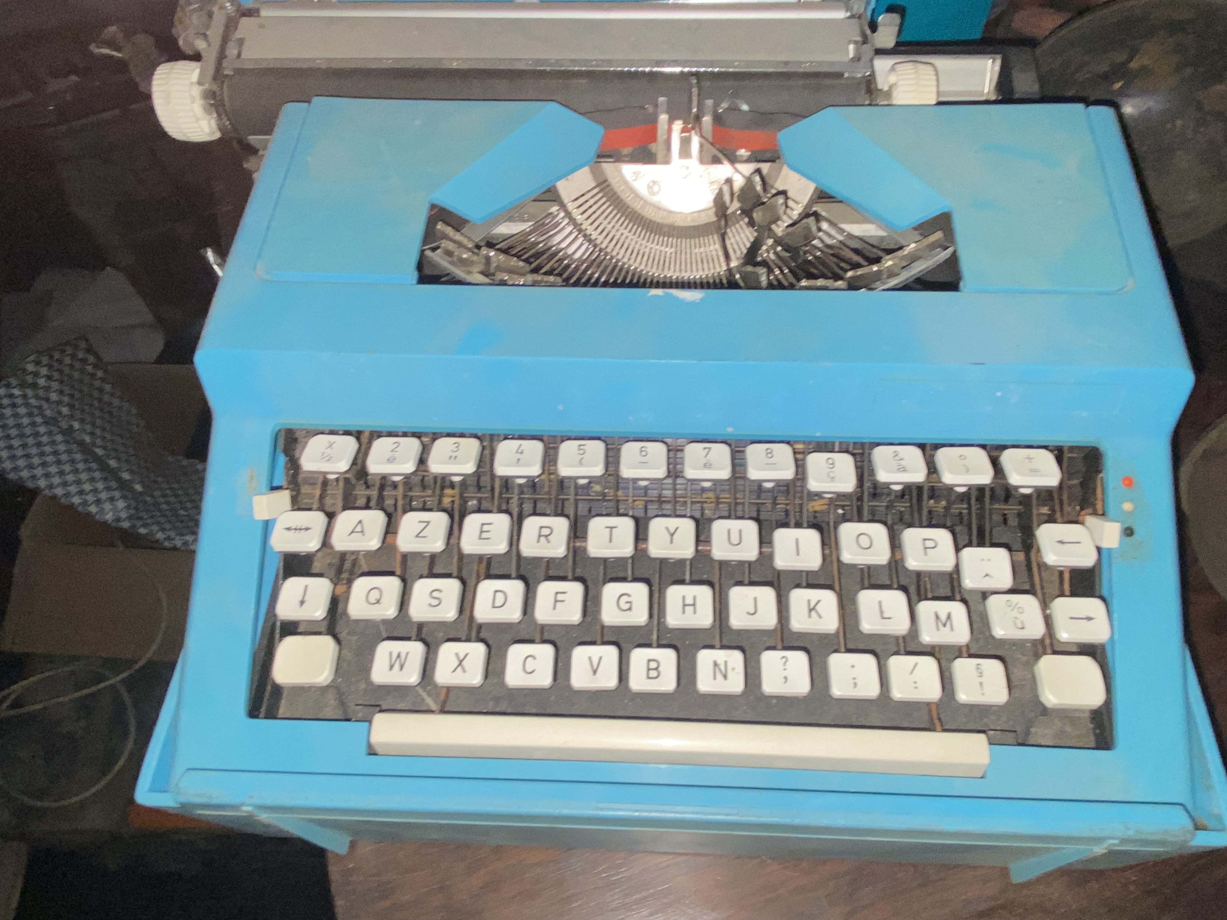 Blue Vintage Typewriter