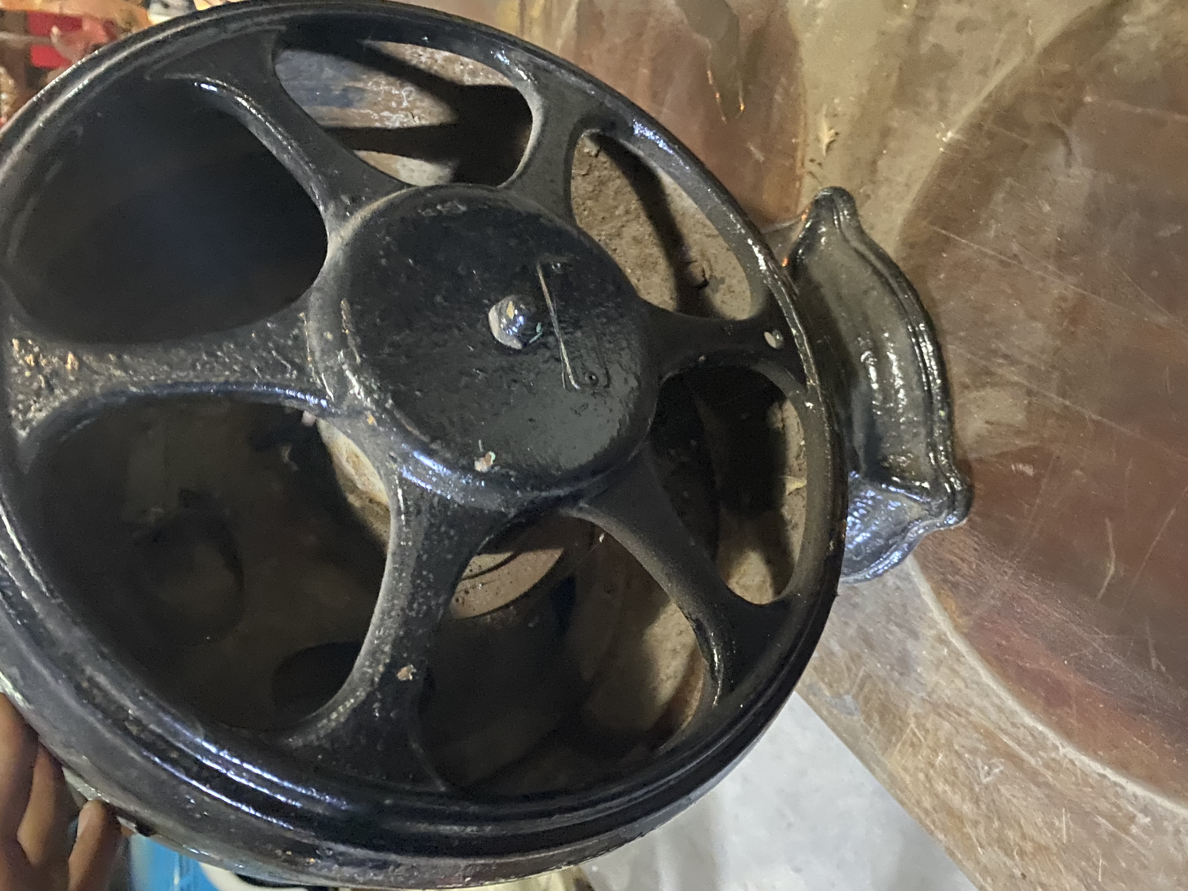 Vintage Cast Iron Pulley Wheel