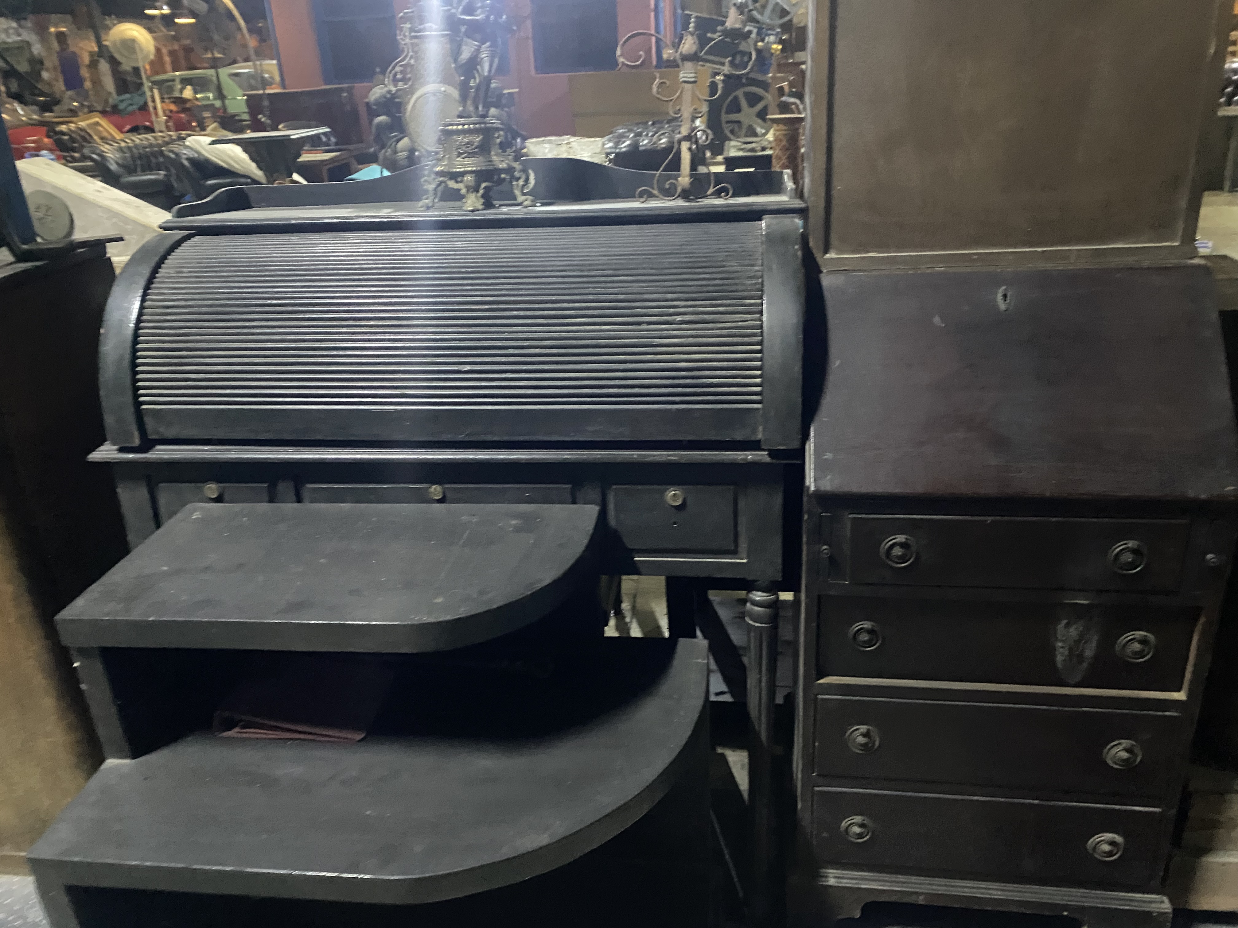 Vintage Roll-Top Desk