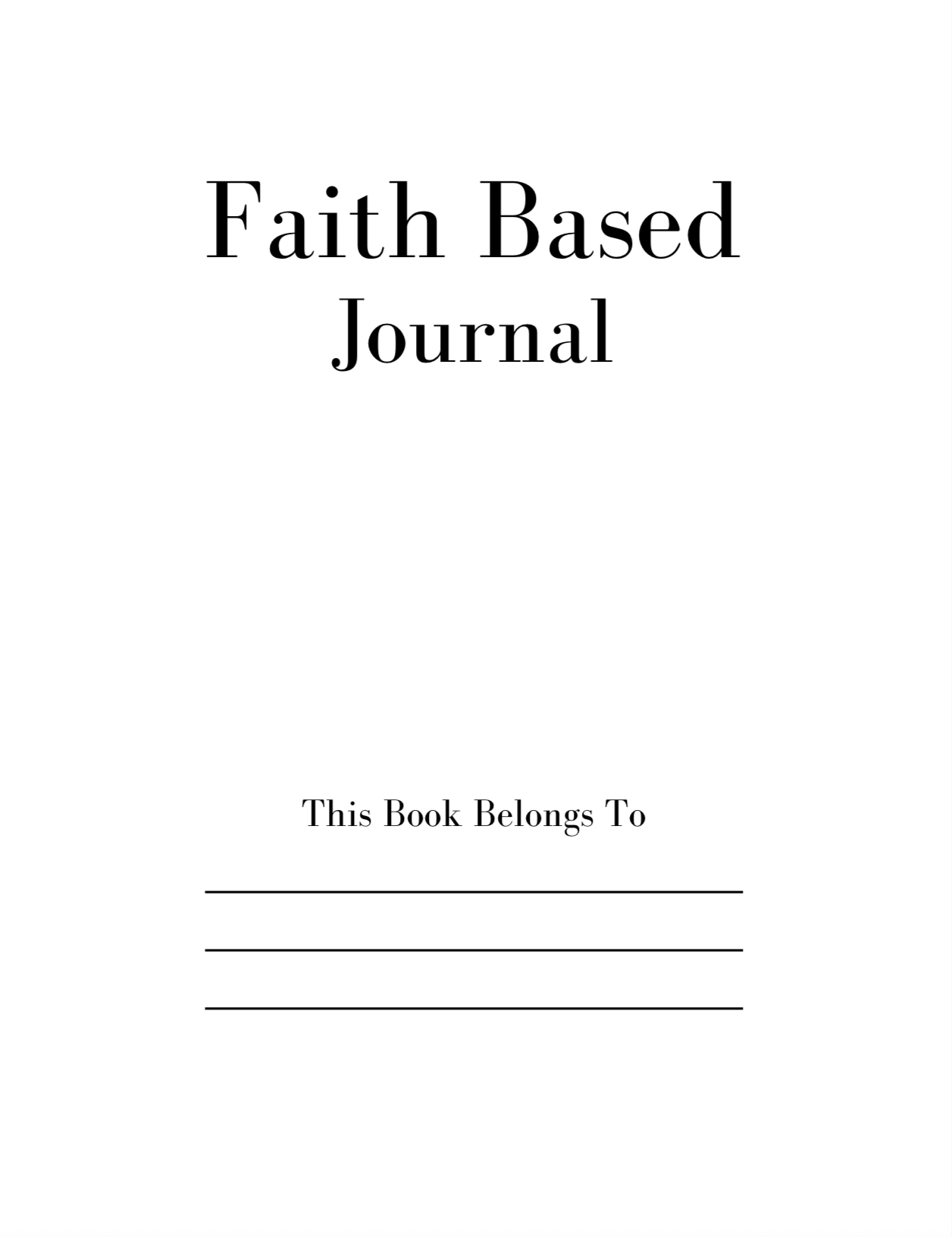 Faith Based Journal
