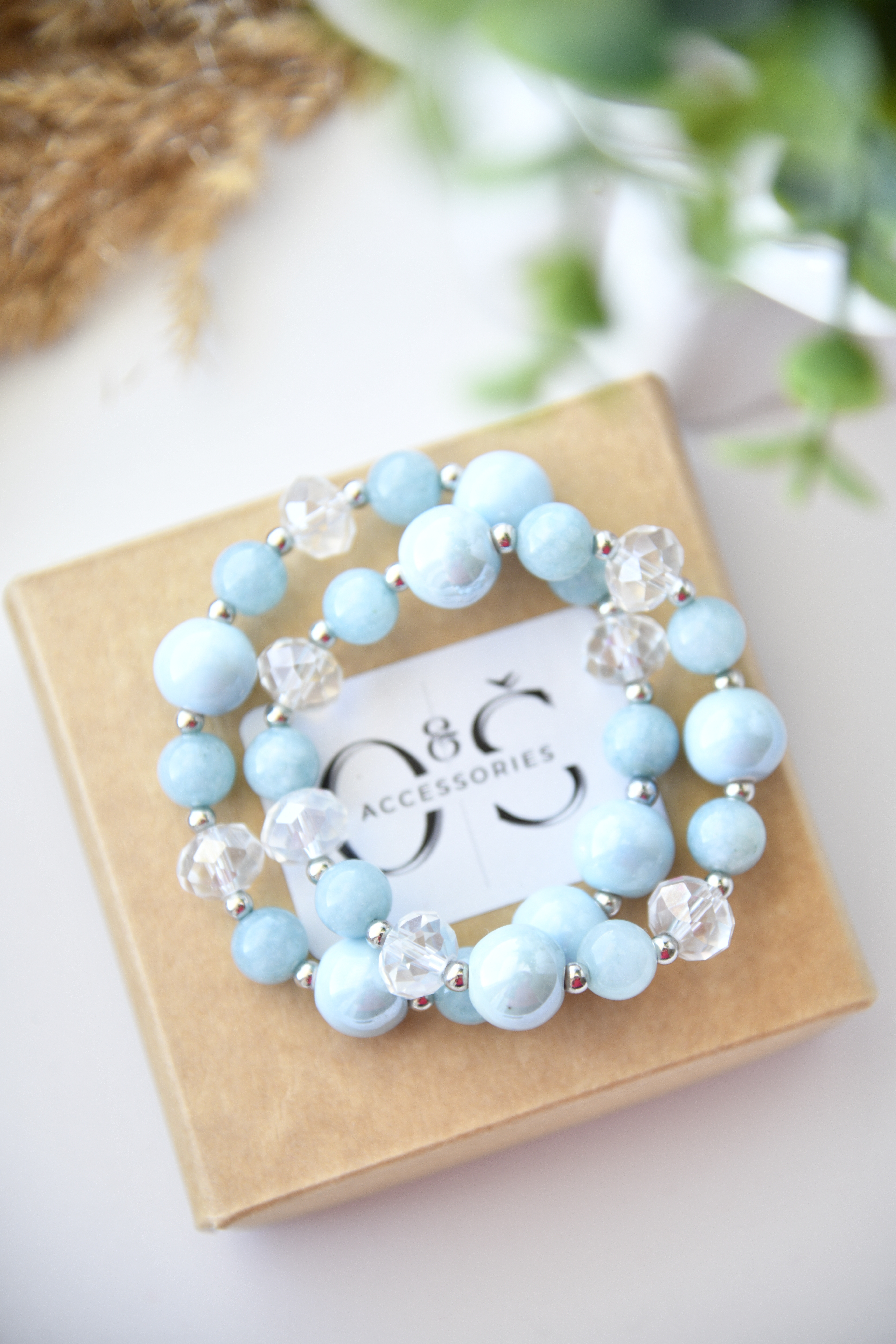 Žydras apyrankių komplektas