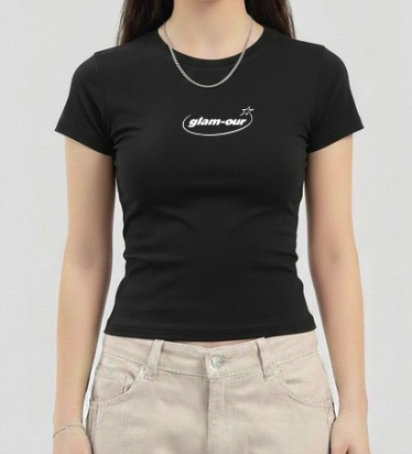 Baby tee 'BASIC NEGRO'