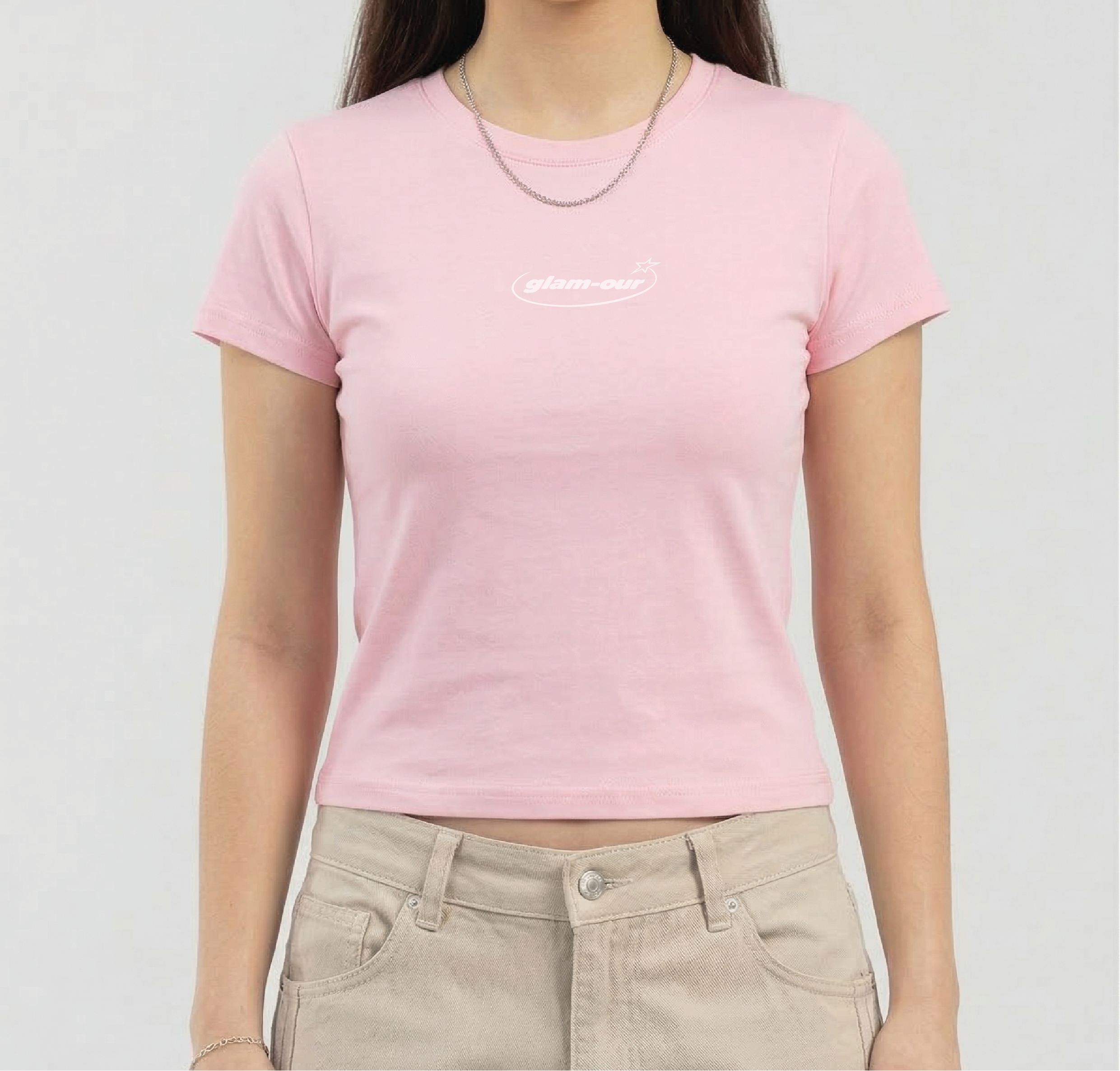 Baby tee 'BASIC PINK'