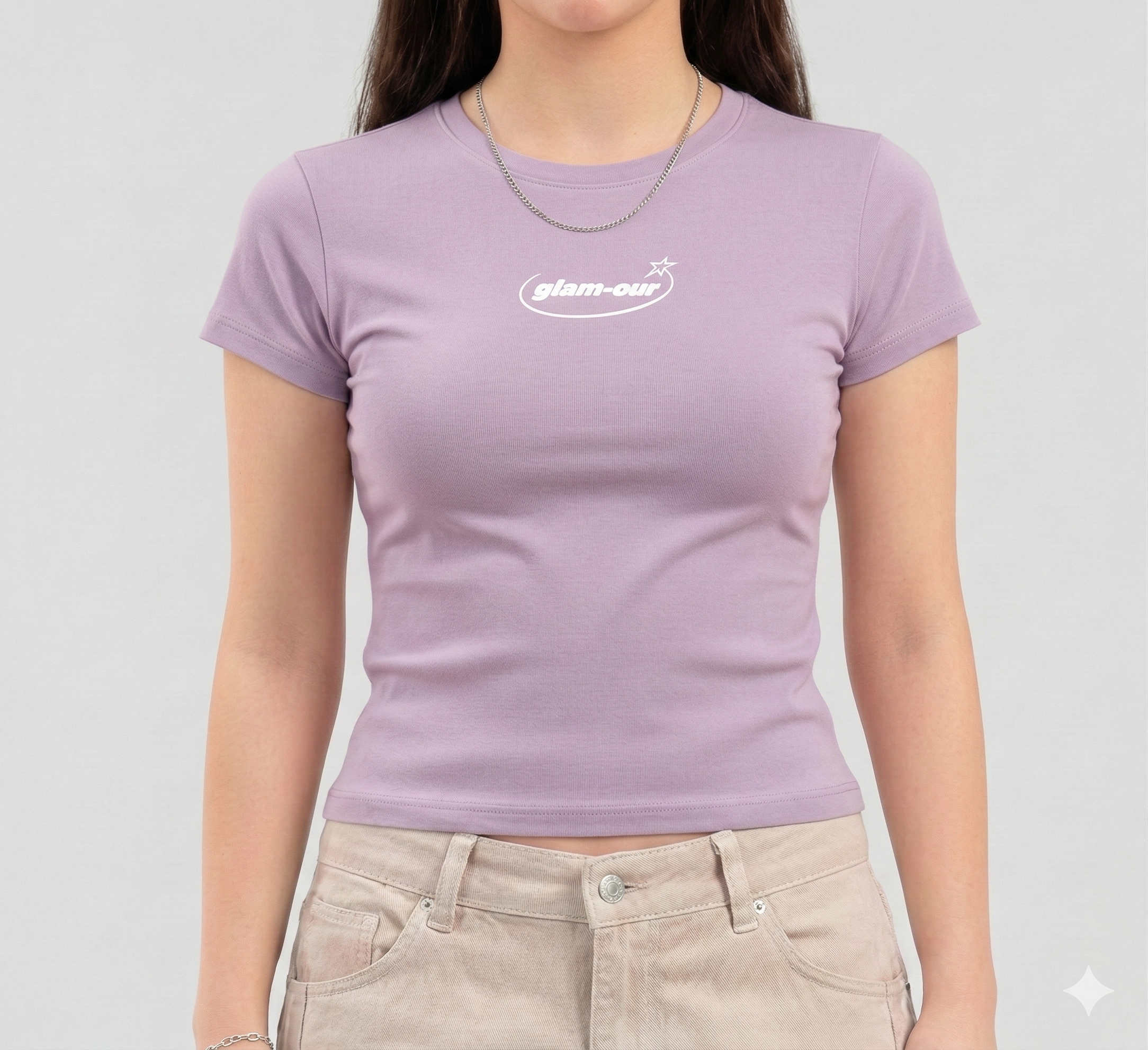 Baby tee 'BASIC LILA'