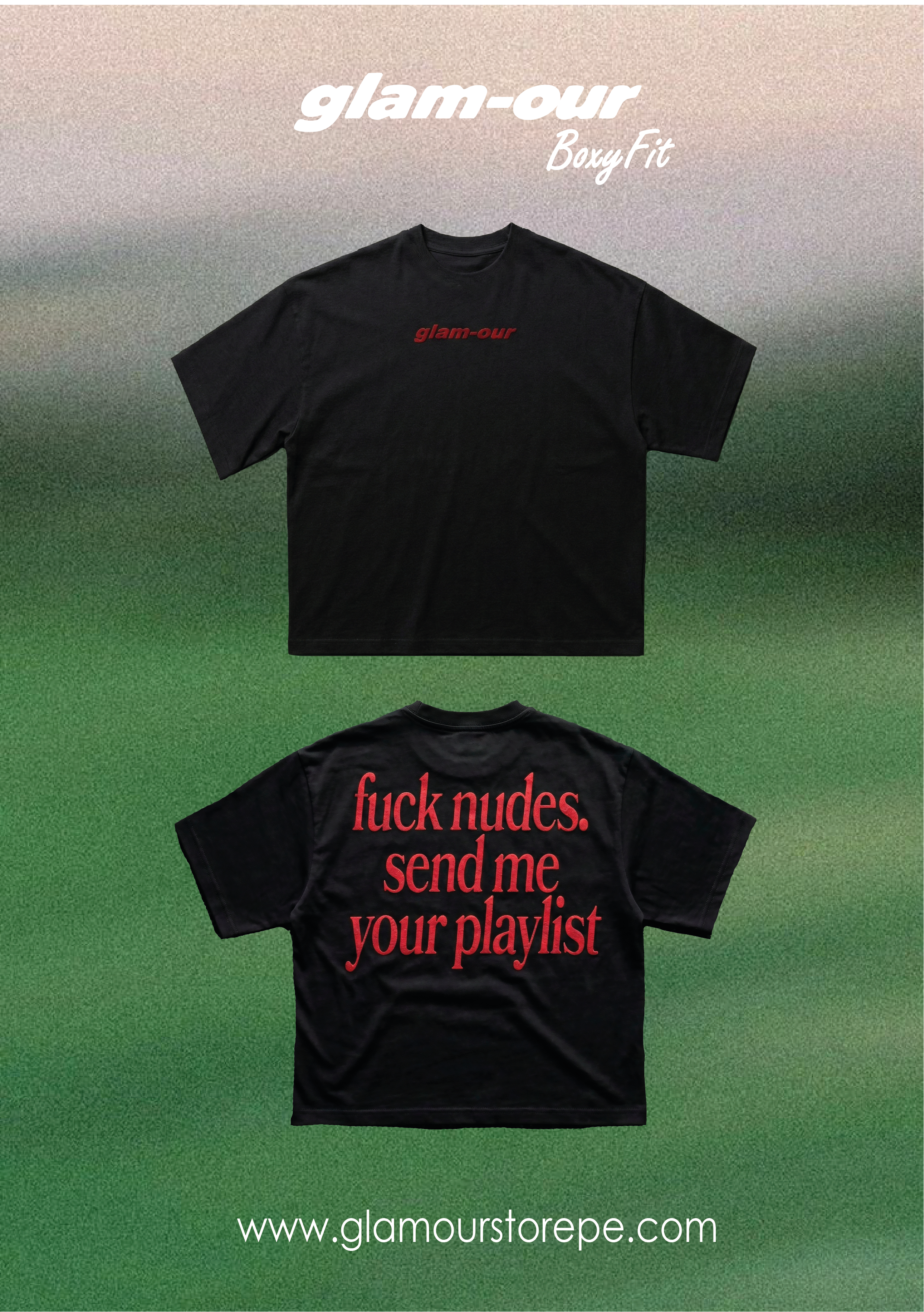 Boxy Fit 'F*CK NUDES'