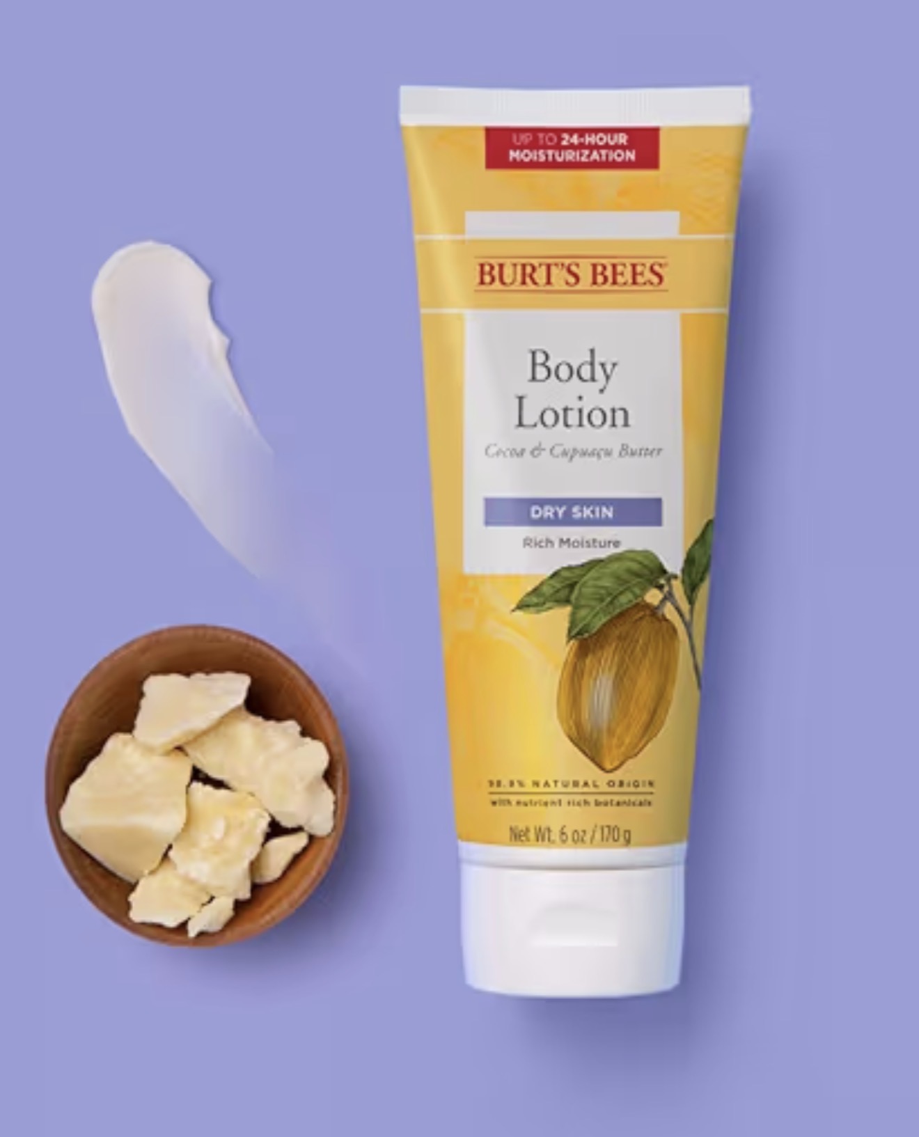 Burt's Bees Richly Replenishing Cocoa & Cupuacu Butters Body Lotion, 6 oz