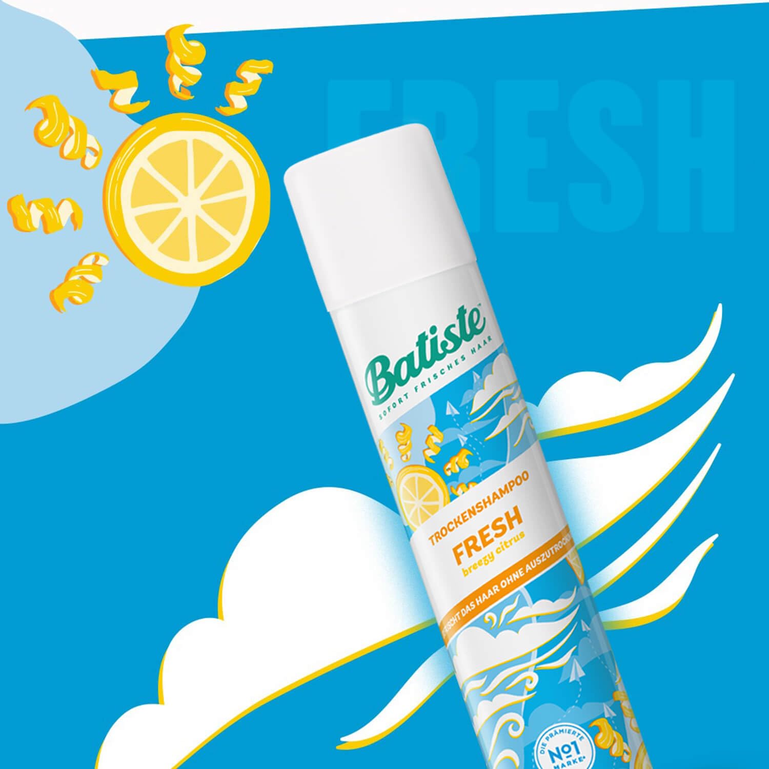 Batiste Dry Shampoo Fresh 6.73 oz (200 ml) – 2 Pack, Instant Hair Refresh, Waterless Spray