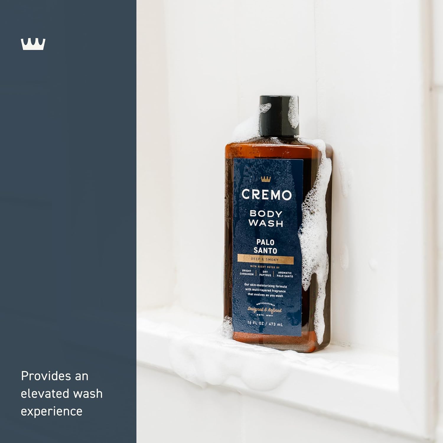 Cremo Body Wash Palo Santo (16 Fl oz) – Deep & Smoky Men’s Body Wash with Premium Fragrance
