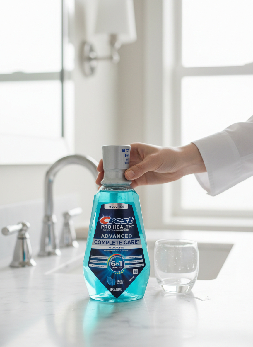 Crest Pro-Health Advanced Complete Care Mouthwash 1L – Alcohol-Free Clean Mint