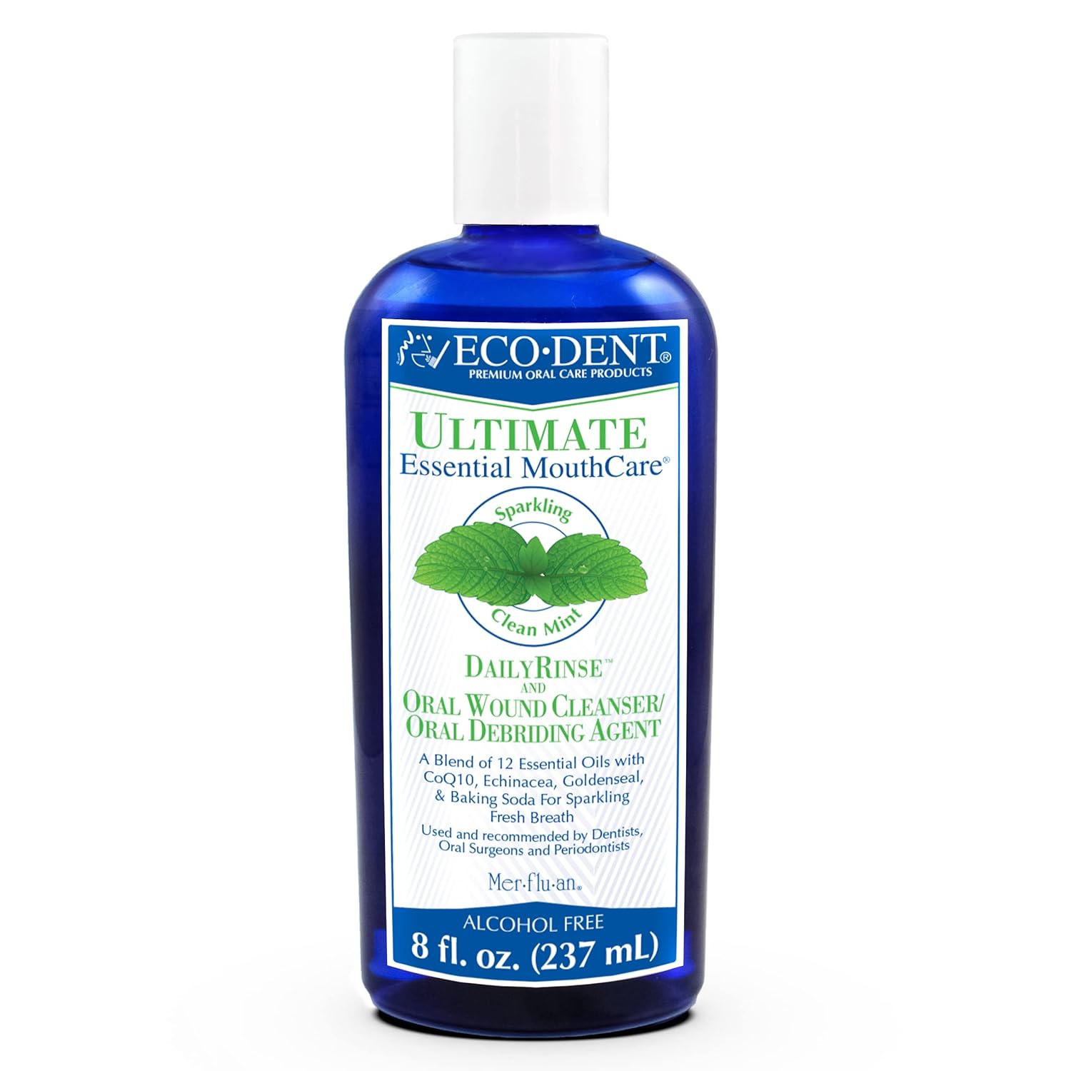 Eco-Dent Sparkling Clean Mint Daily Mouth Rinse, Alcohol-Free, 8 oz