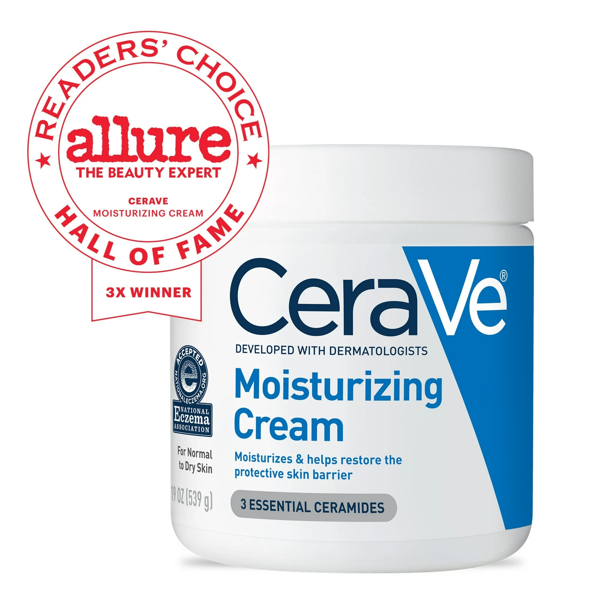 CeraVe Moisturizing Cream 16oz Set (Jar + Pump Included)